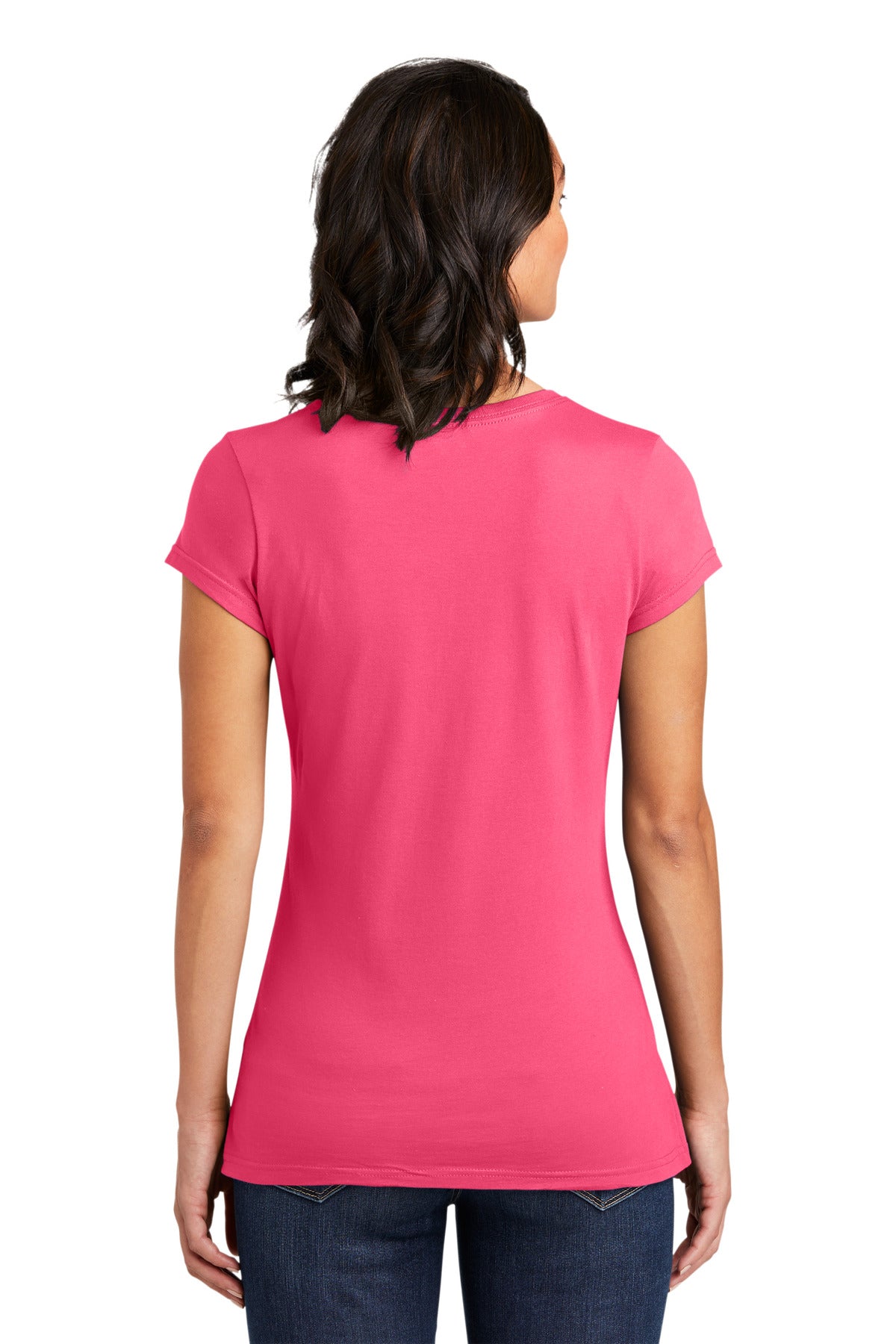 District Women's Fitted Very Important Tee - Neon Pink