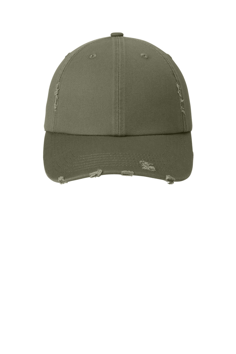 District Distressed Cap - Light Olive