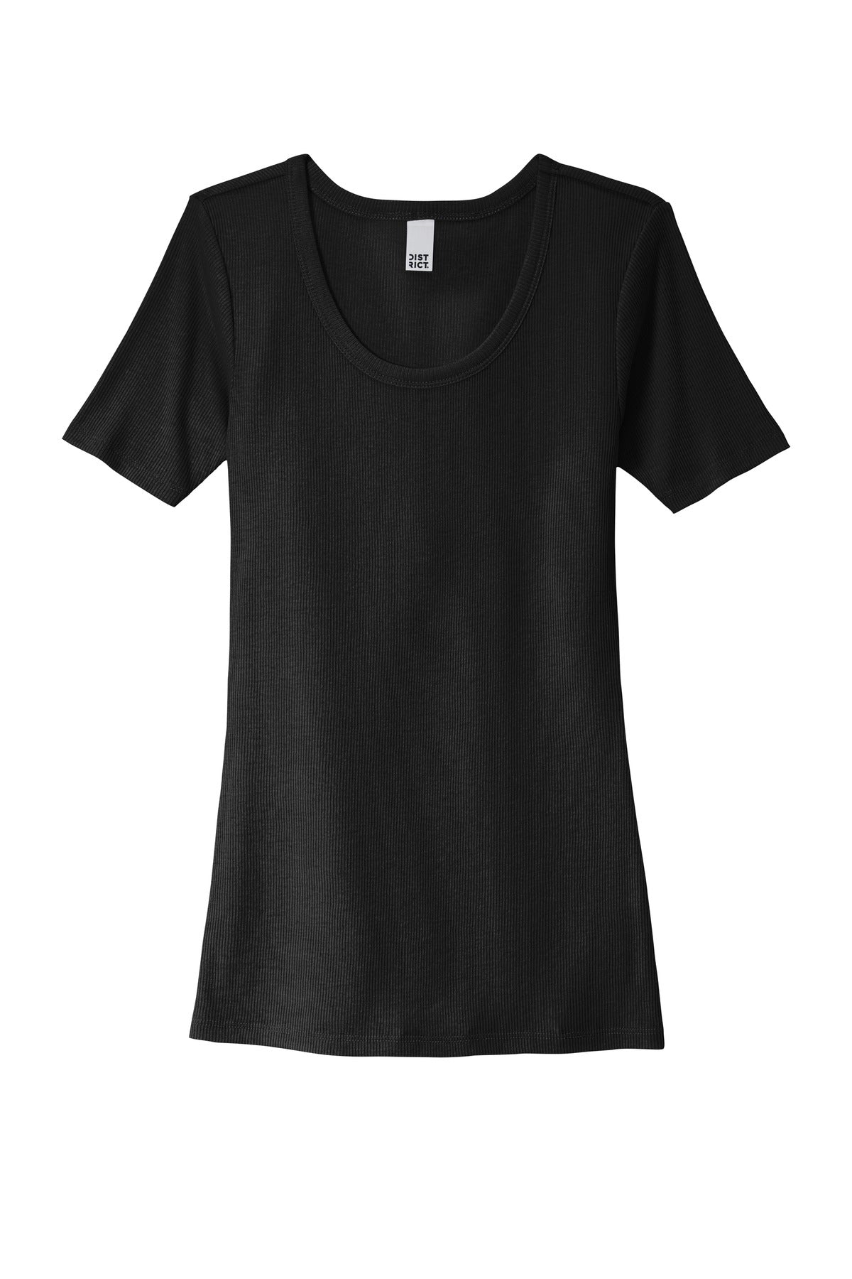 District Women's V.I.T.Rib Scoop Neck Tee - Black