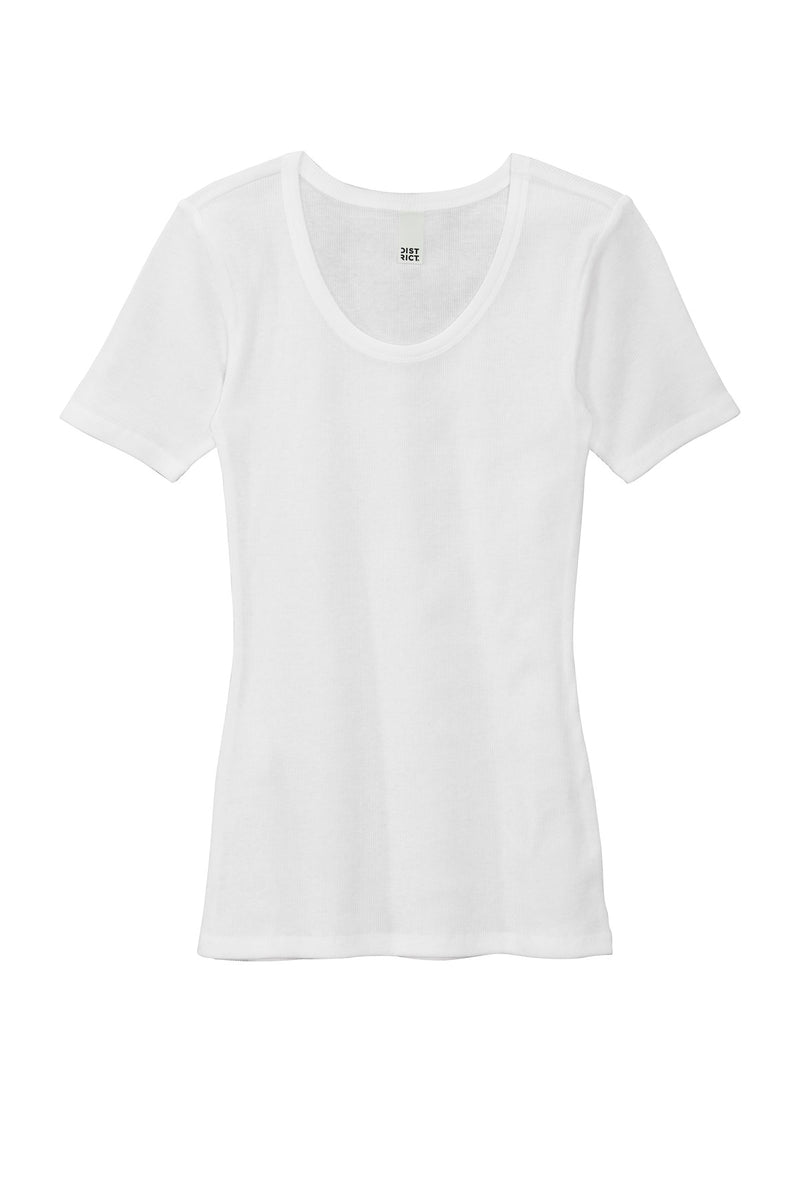 District Women's V.I.T.Rib Scoop Neck Tee - White
