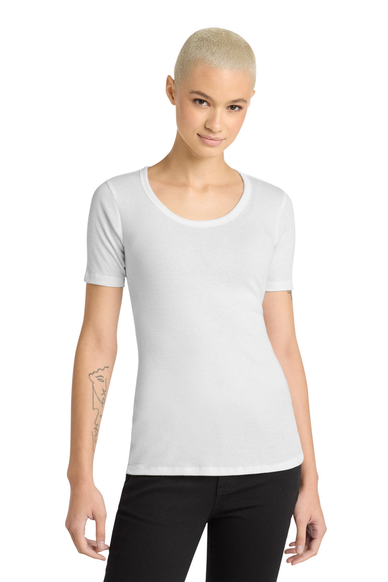 District Women's V.I.T.Rib Scoop Neck Tee - White