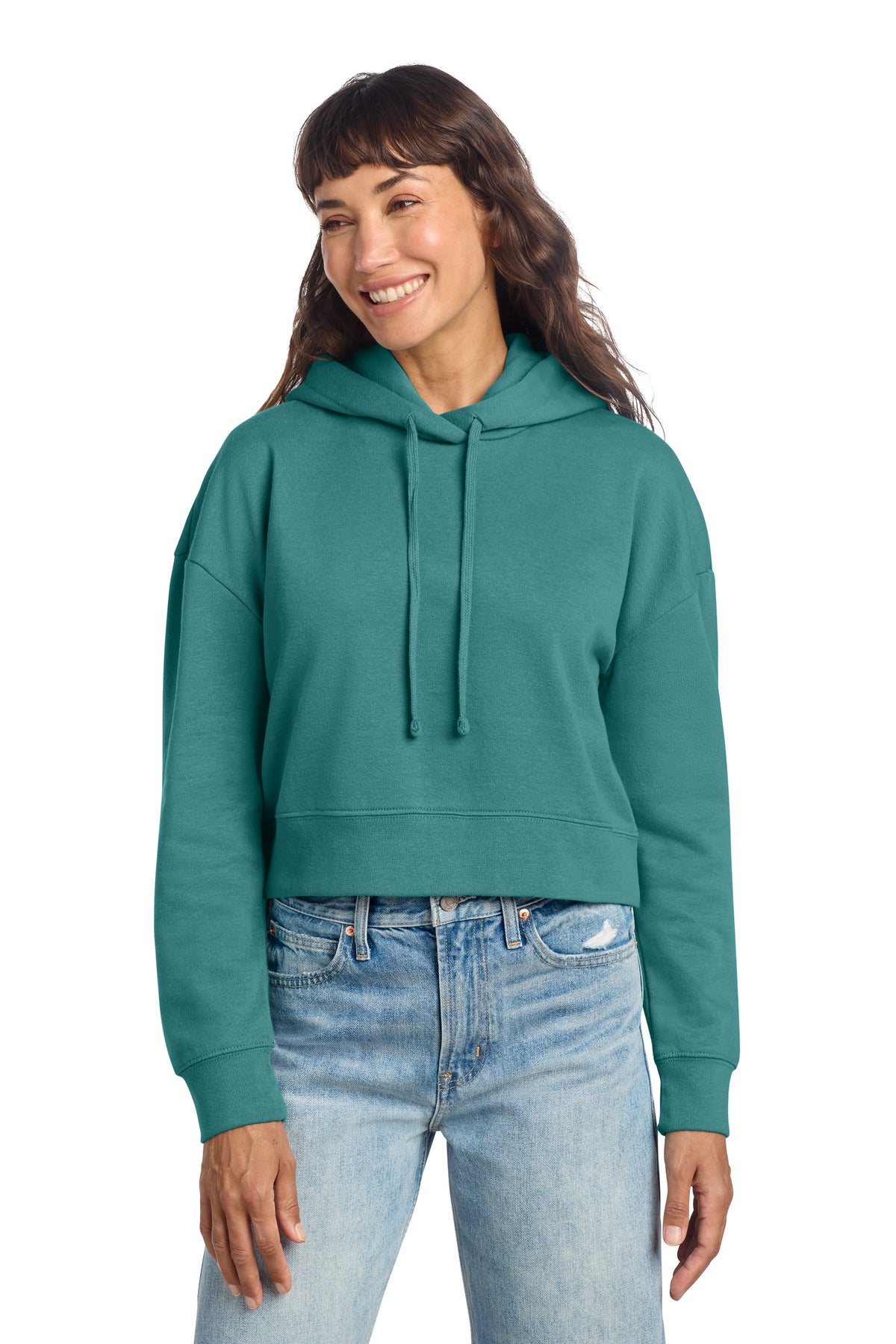 District Women's V.I.T. Fleece Hoodie - Eucalyptus Blue