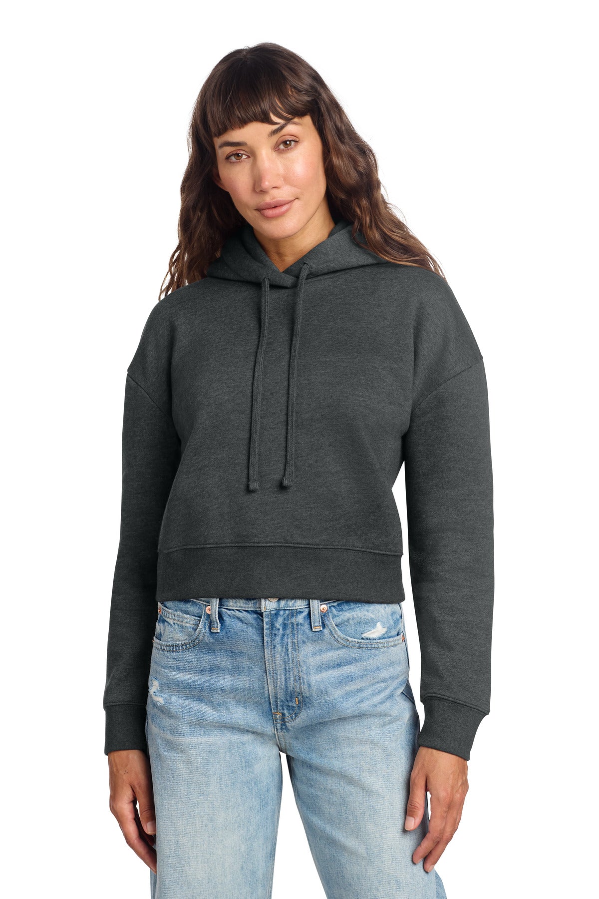 District Women's V.I.T. Fleece Hoodie - Heathered Charcoal