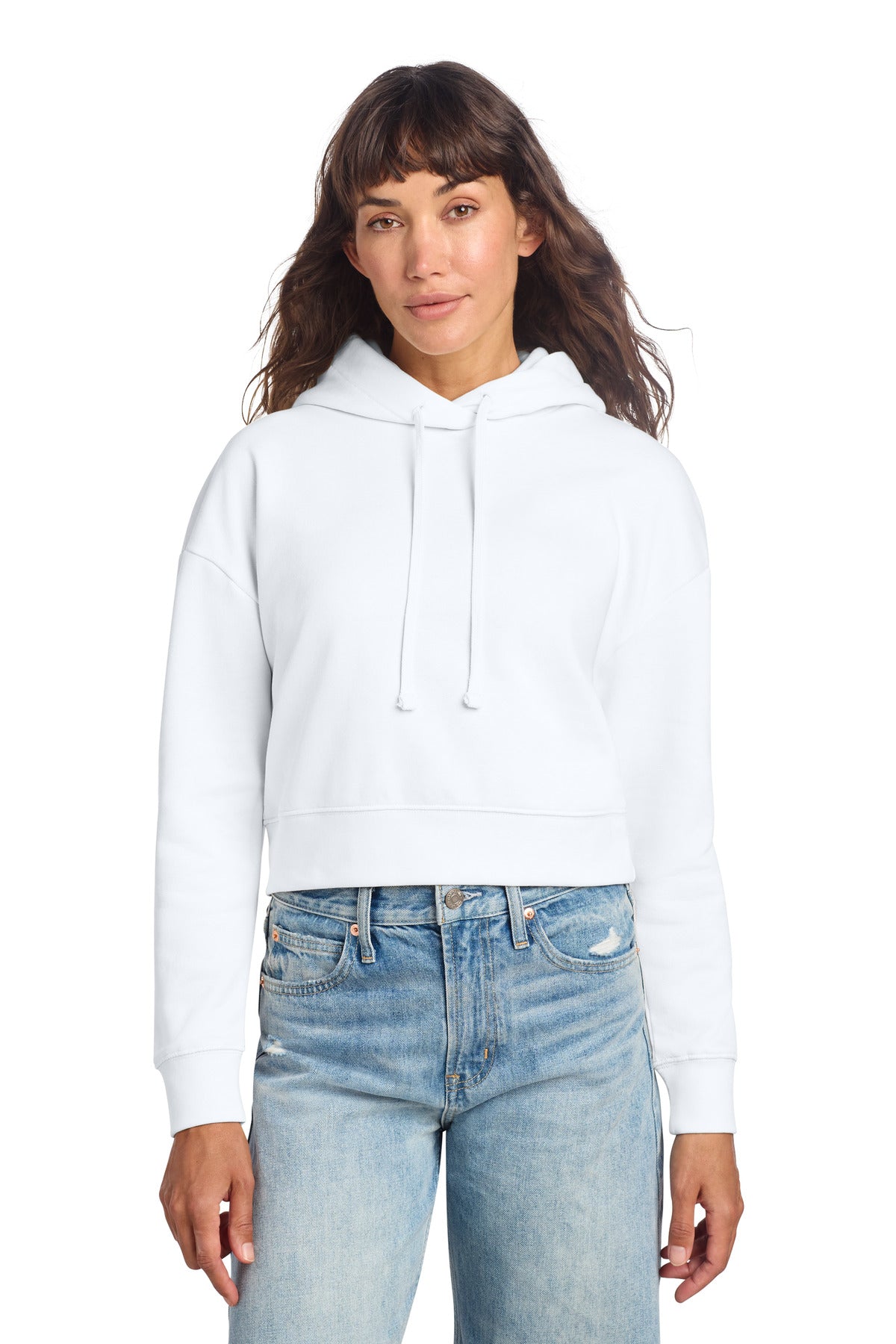 District Women's V.I.T. Fleece Hoodie - White