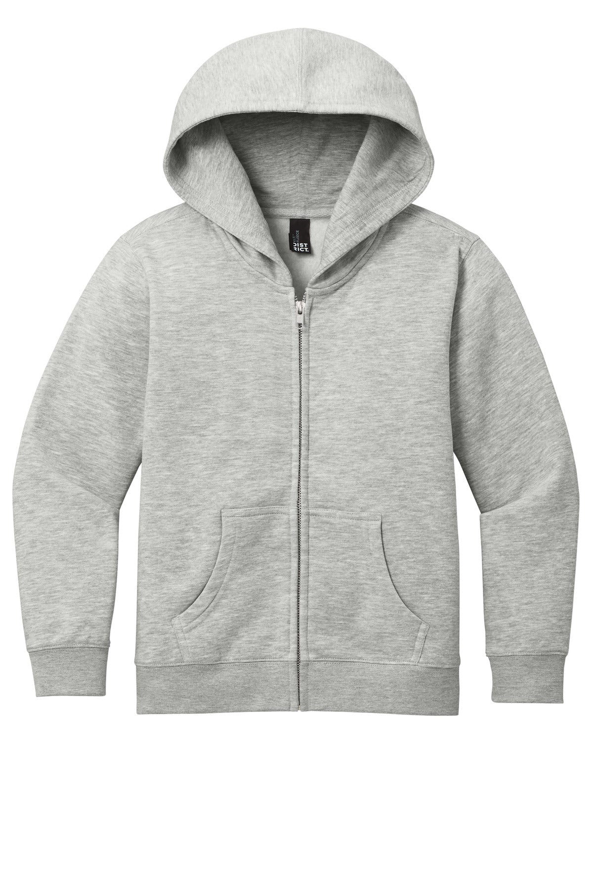 District Youth V.I.T. Fleece Full-Zip Hoodie - Light Heather Grey