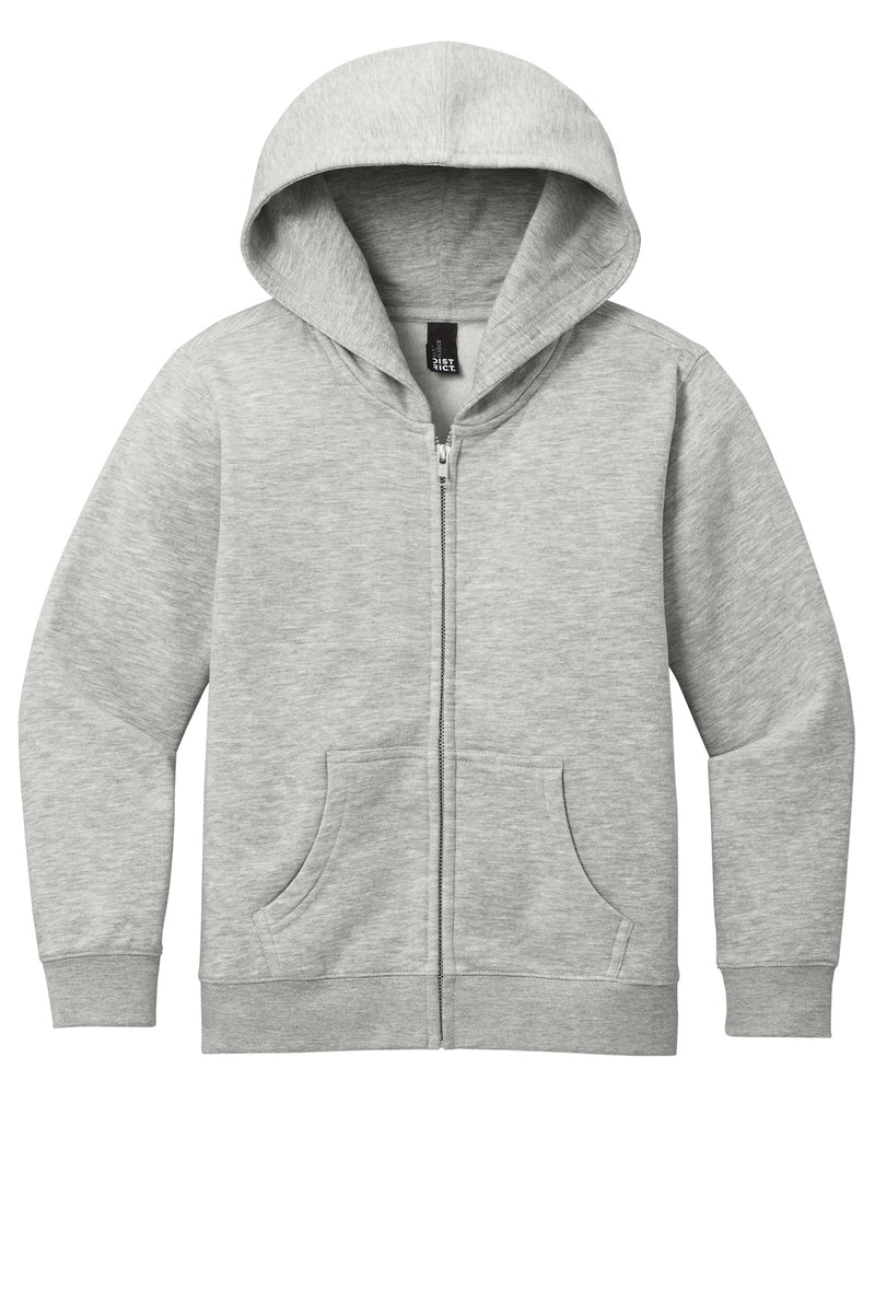 District Youth V.I.T. Fleece Full-Zip Hoodie - Light Heather Grey