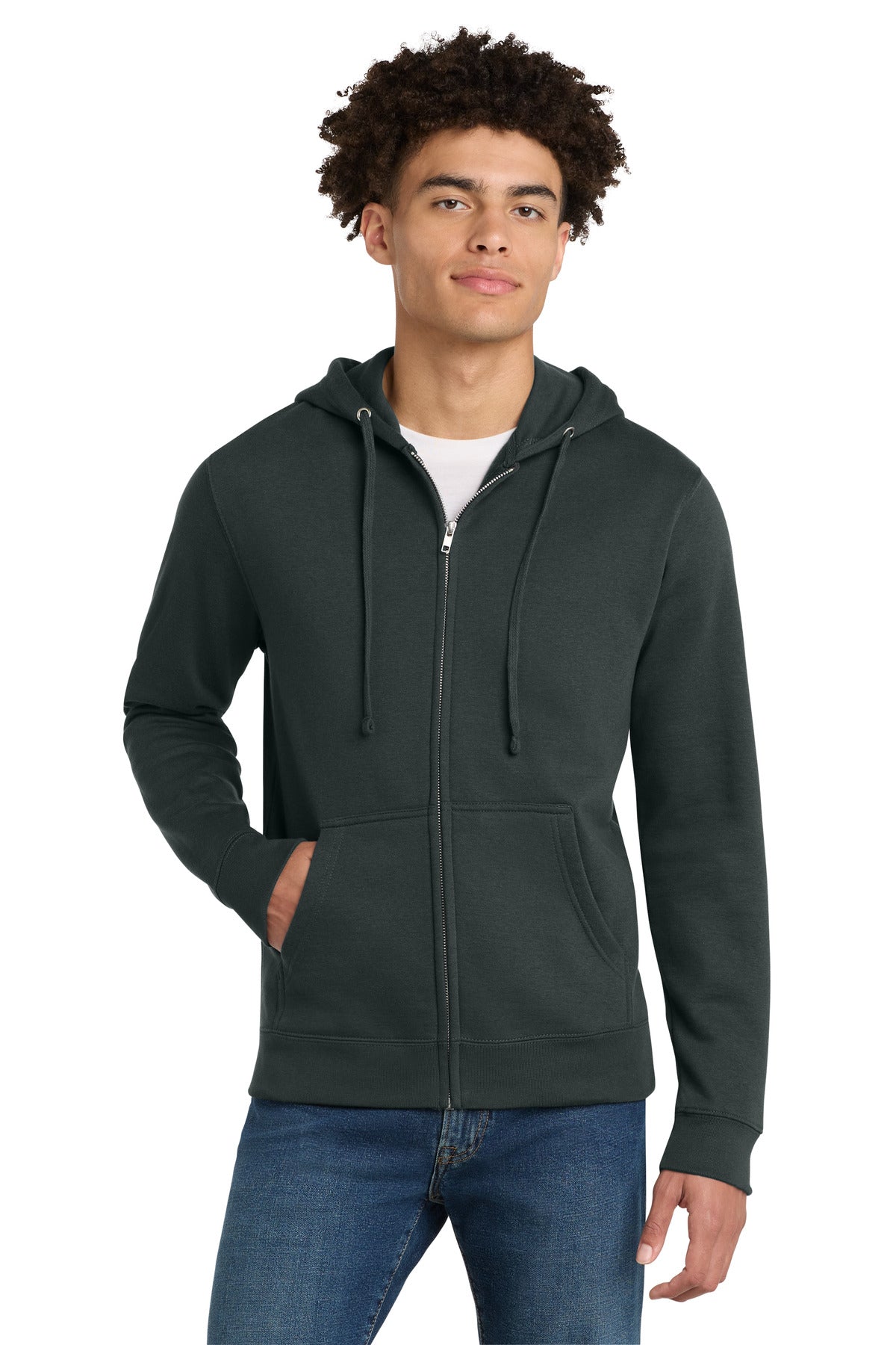 District V.I.T.Fleece Full-Zip Hoodie - Charcoal