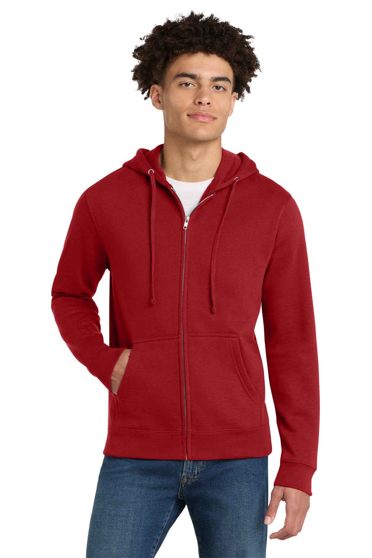 District V.I.T.Fleece Full-Zip Hoodie - Classic Red