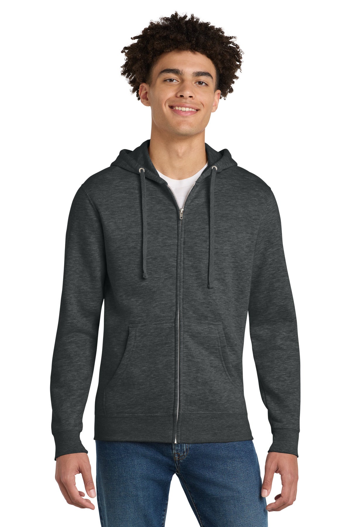 District V.I.T.Fleece Full-Zip Hoodie - Heathered Charcoal