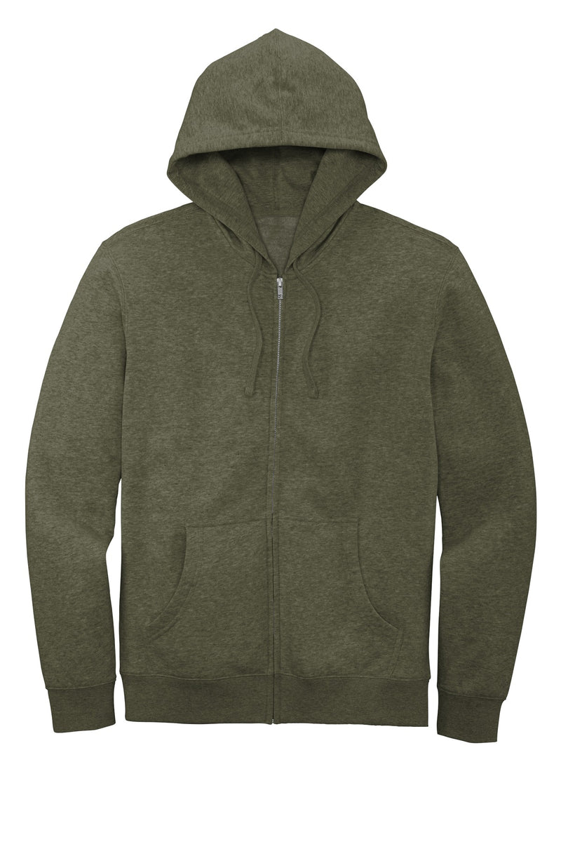 District V.I.T.Fleece Full-Zip Hoodie - Heathered Olive