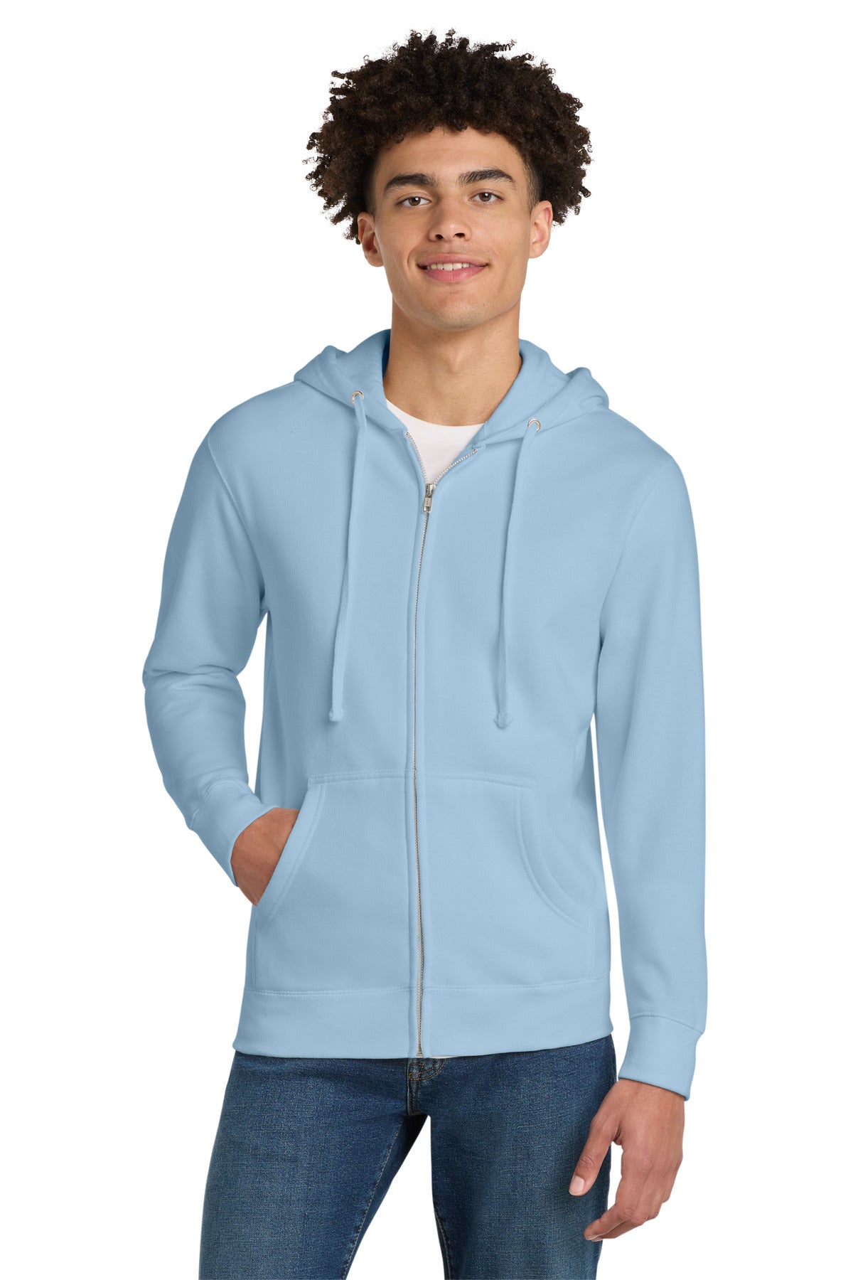 District V.I.T.Fleece Full-Zip Hoodie - Ice Blue