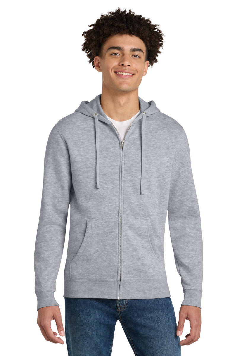 District V.I.T.Fleece Full-Zip Hoodie - Light Heather Grey