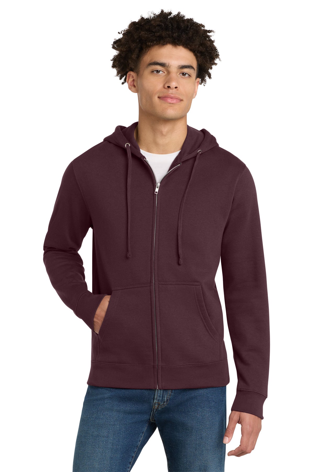 District V.I.T.Fleece Full-Zip Hoodie - Plum