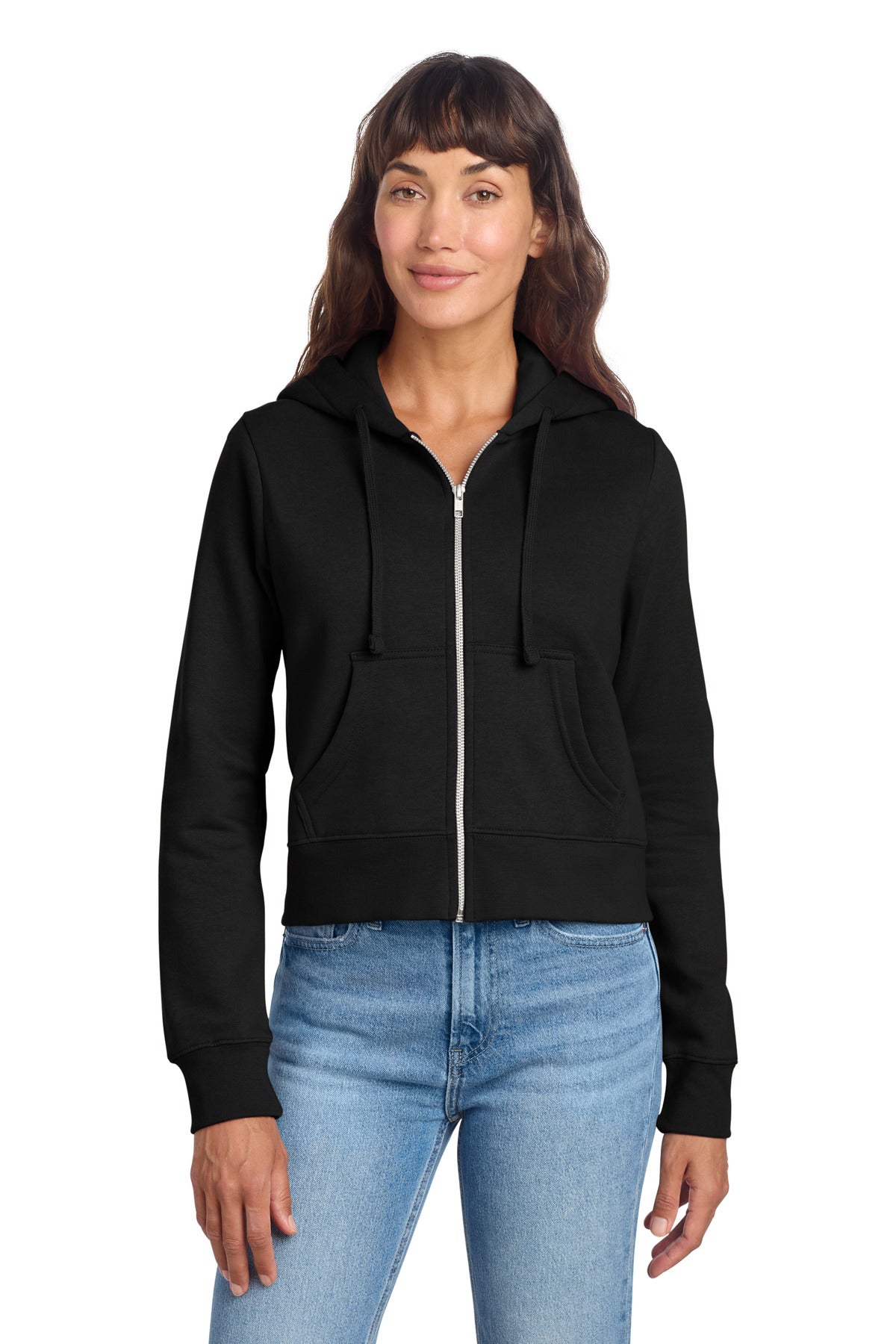 District Women's V.I.T. Fleece Full-Zip Hoodie - Black