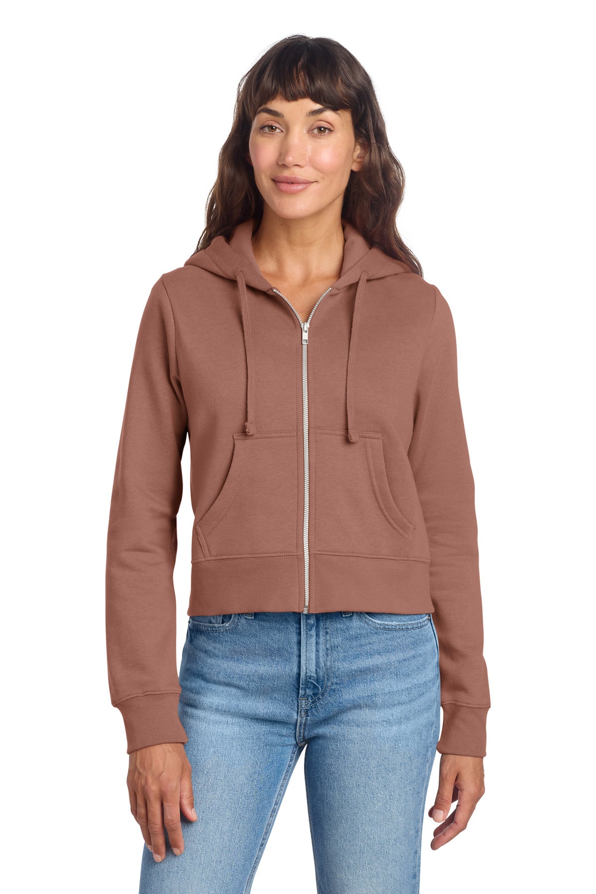 District Women's V.I.T. Fleece Full-Zip Hoodie - Desert Rose