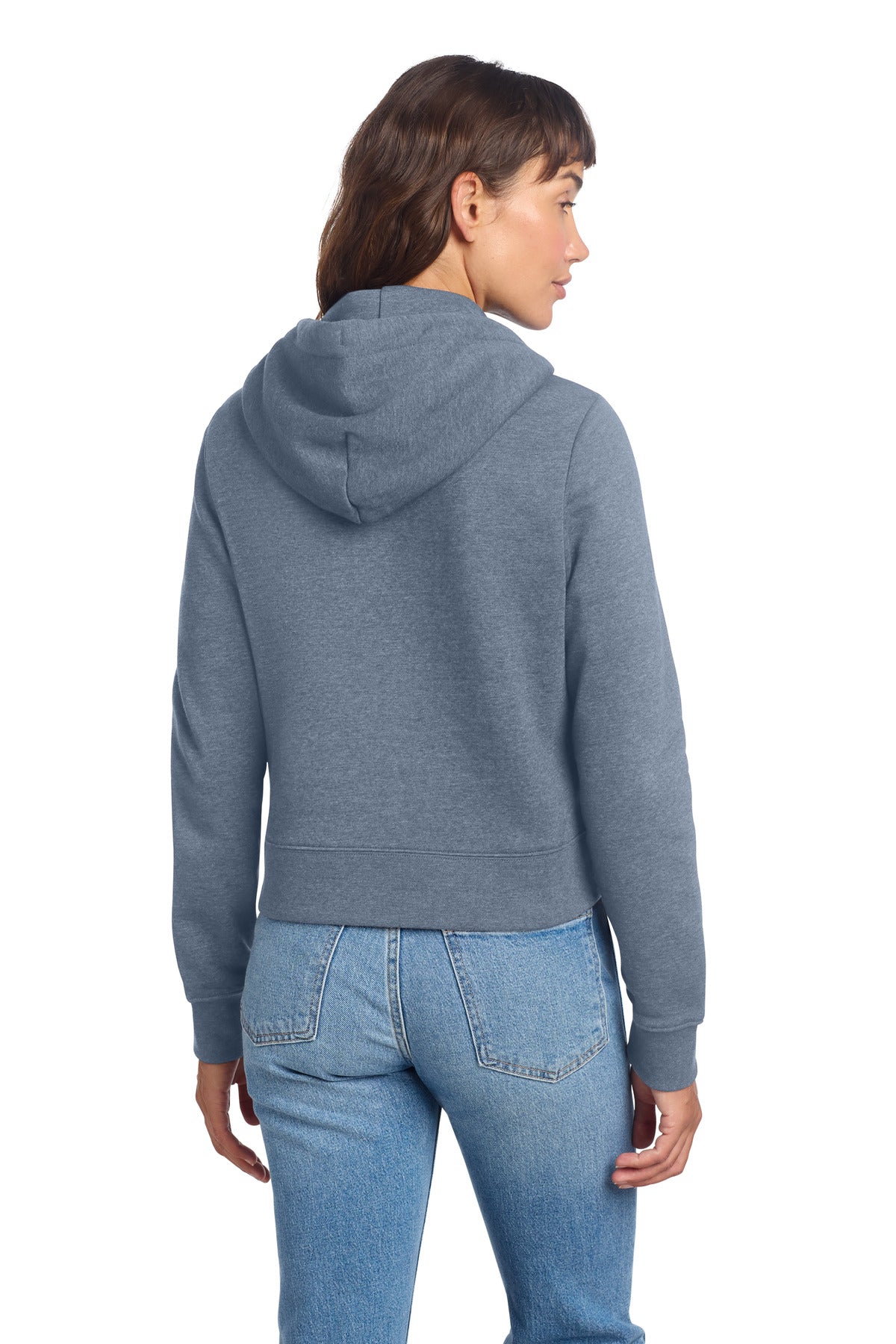 District Women's V.I.T. Fleece Full-Zip Hoodie - Flint Blue Heather