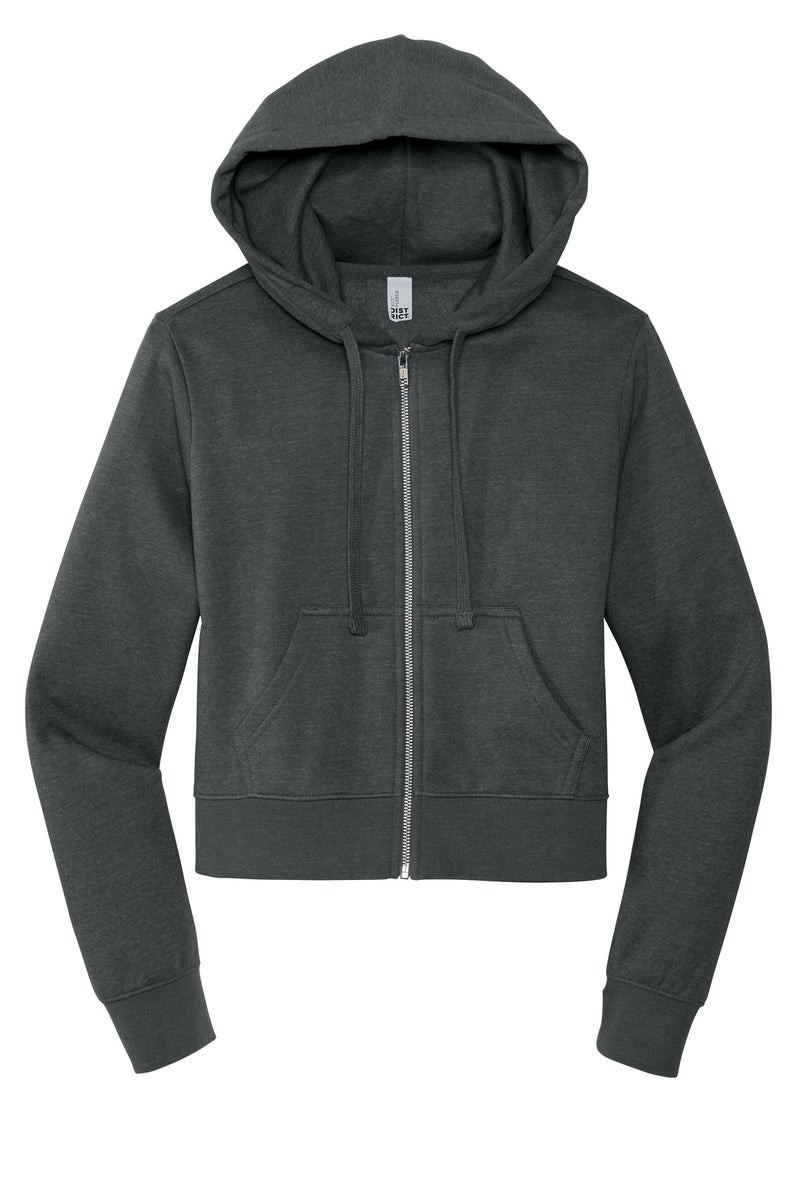 District Women's V.I.T. Fleece Full-Zip Hoodie - Heathered Charcoal
