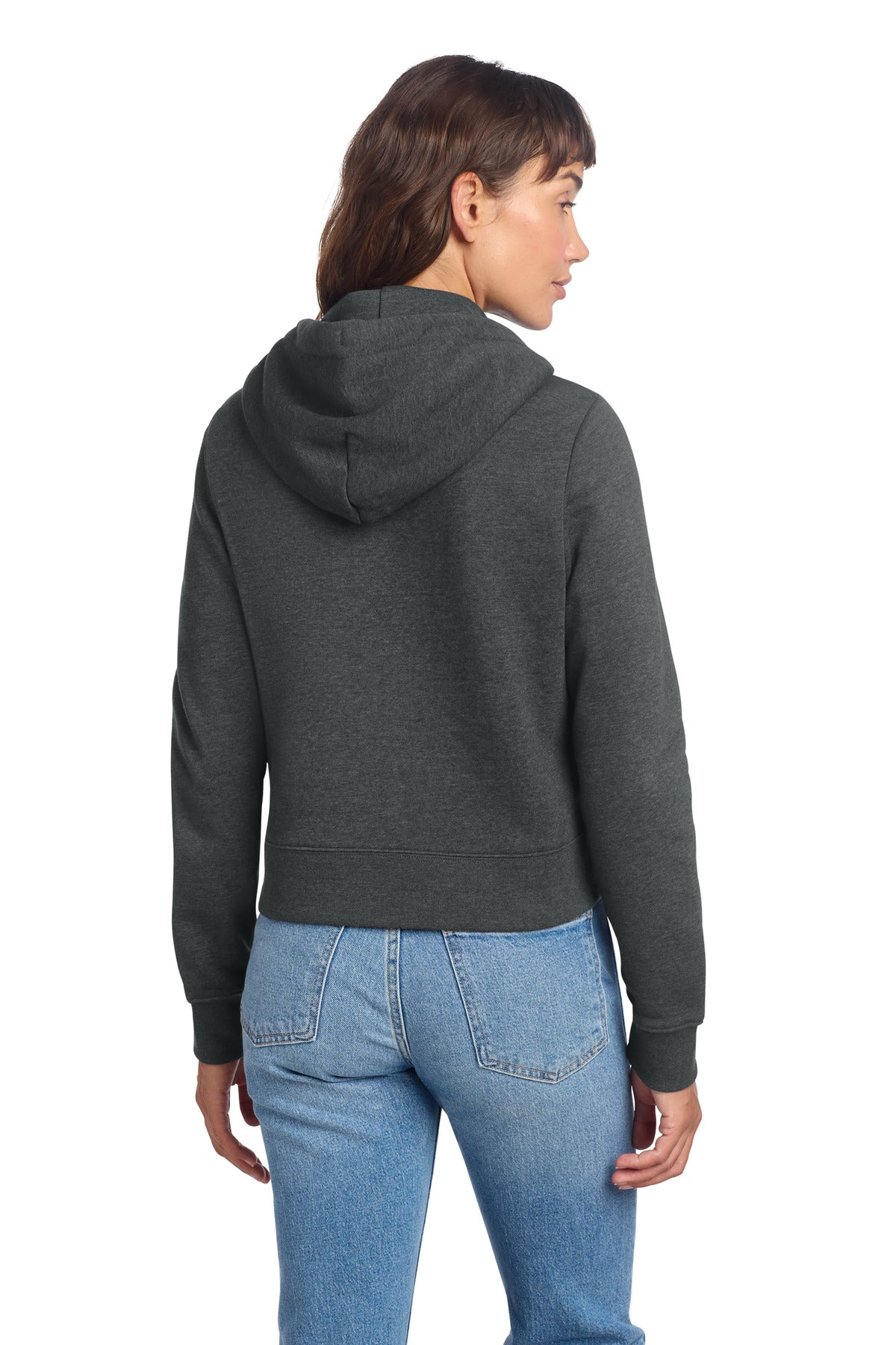 District Women's V.I.T. Fleece Full-Zip Hoodie - Heathered Charcoal