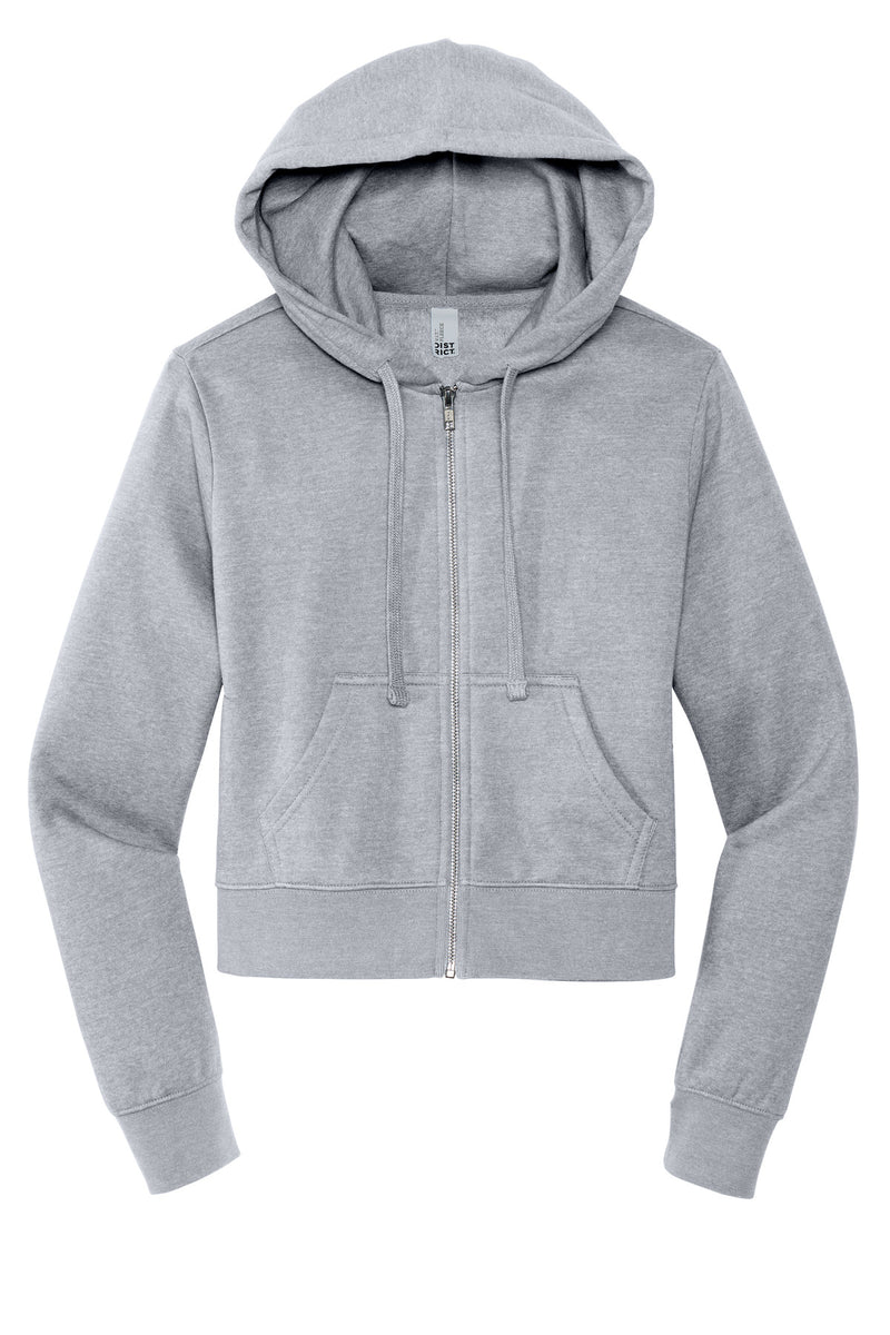 District Women's V.I.T. Fleece Full-Zip Hoodie - Light Heather Grey