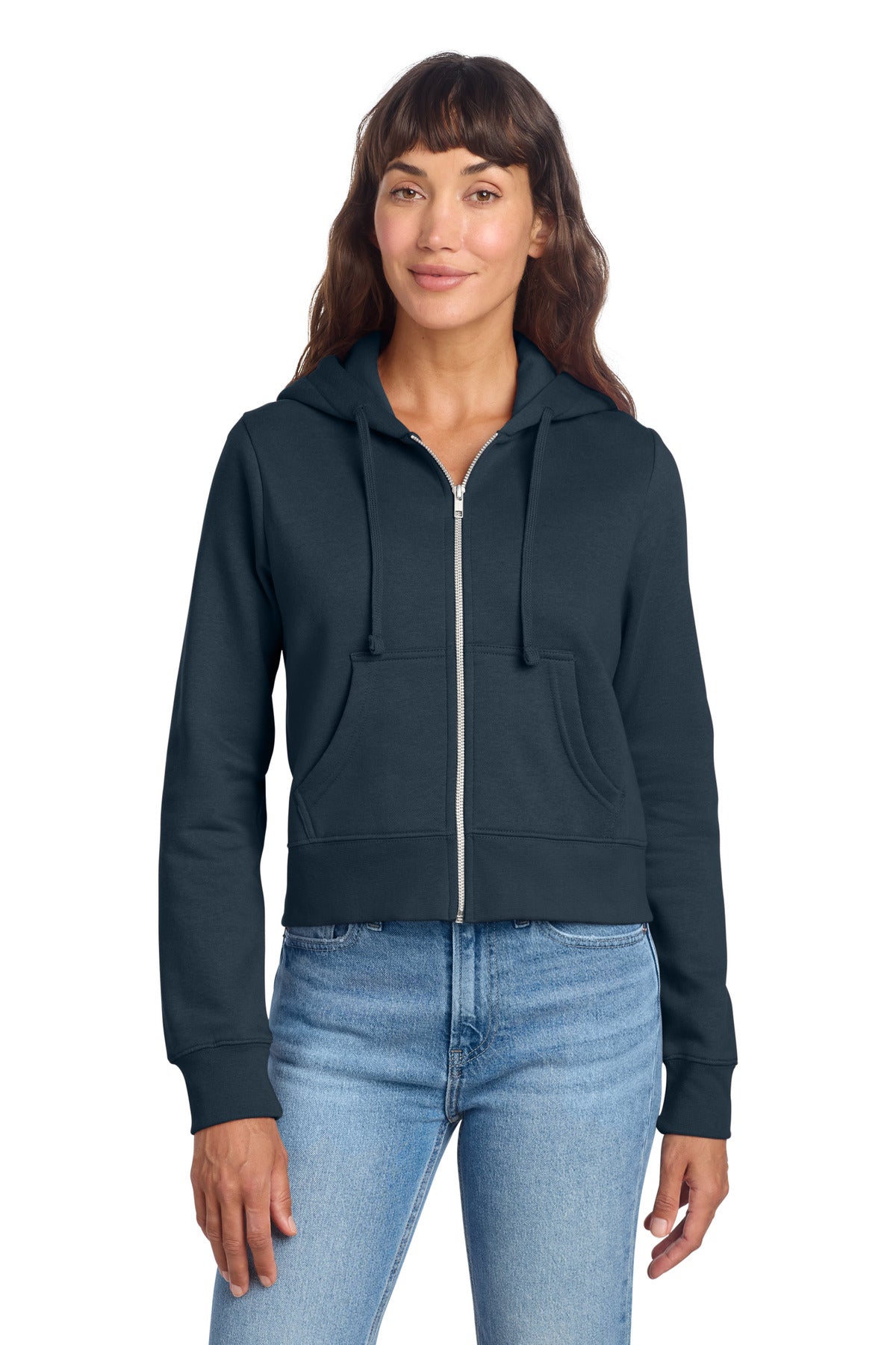 District Women's V.I.T. Fleece Full-Zip Hoodie - New Navy