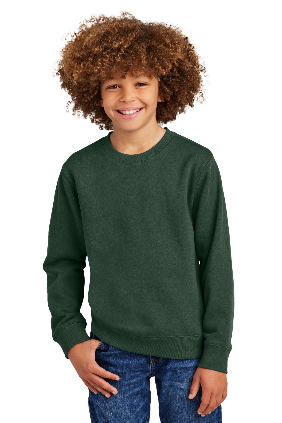 District Youth V.I.T. Fleece Crew - Forest Green
