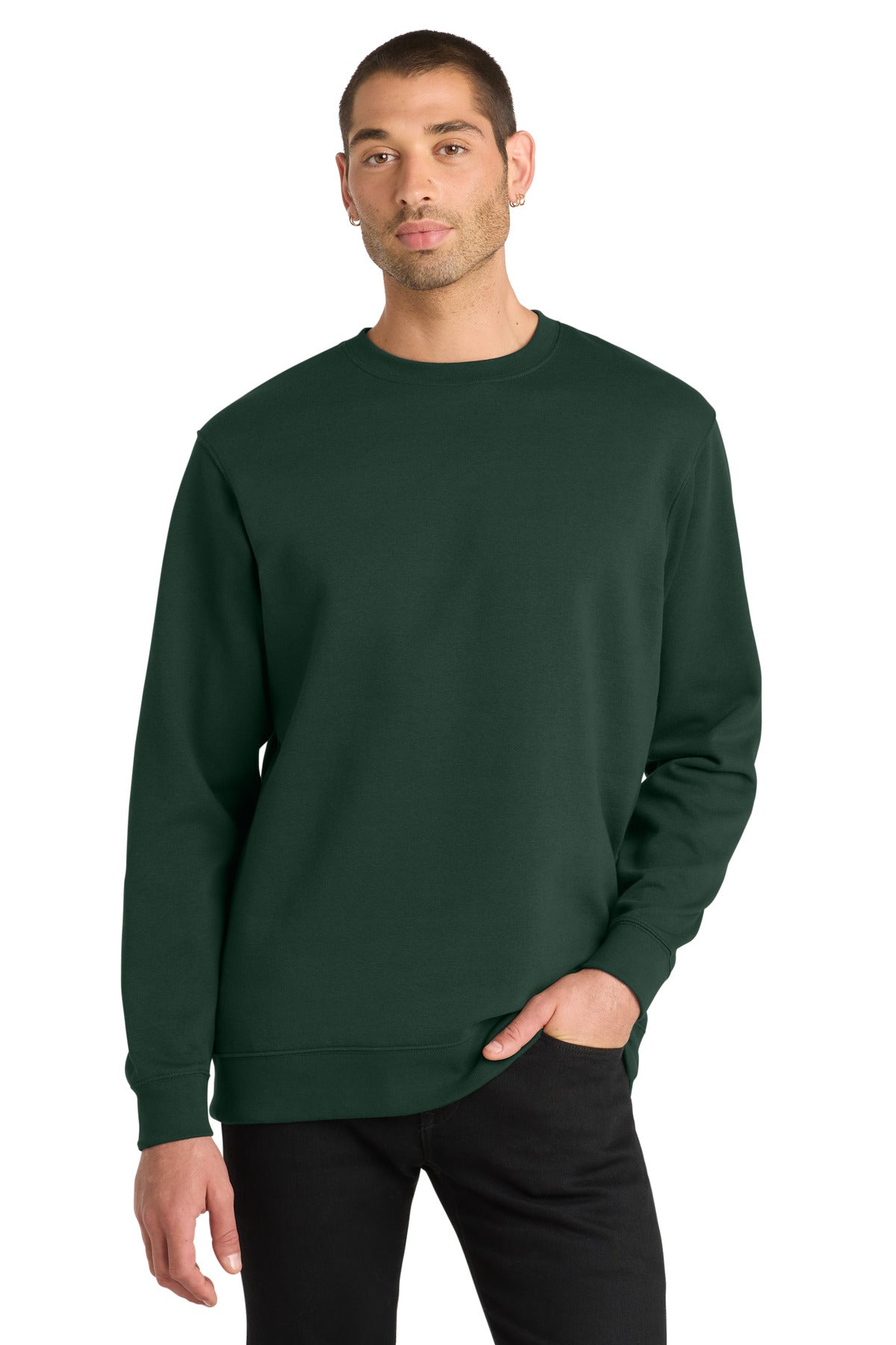 District V.I.T.Fleece Crew - Forest Green