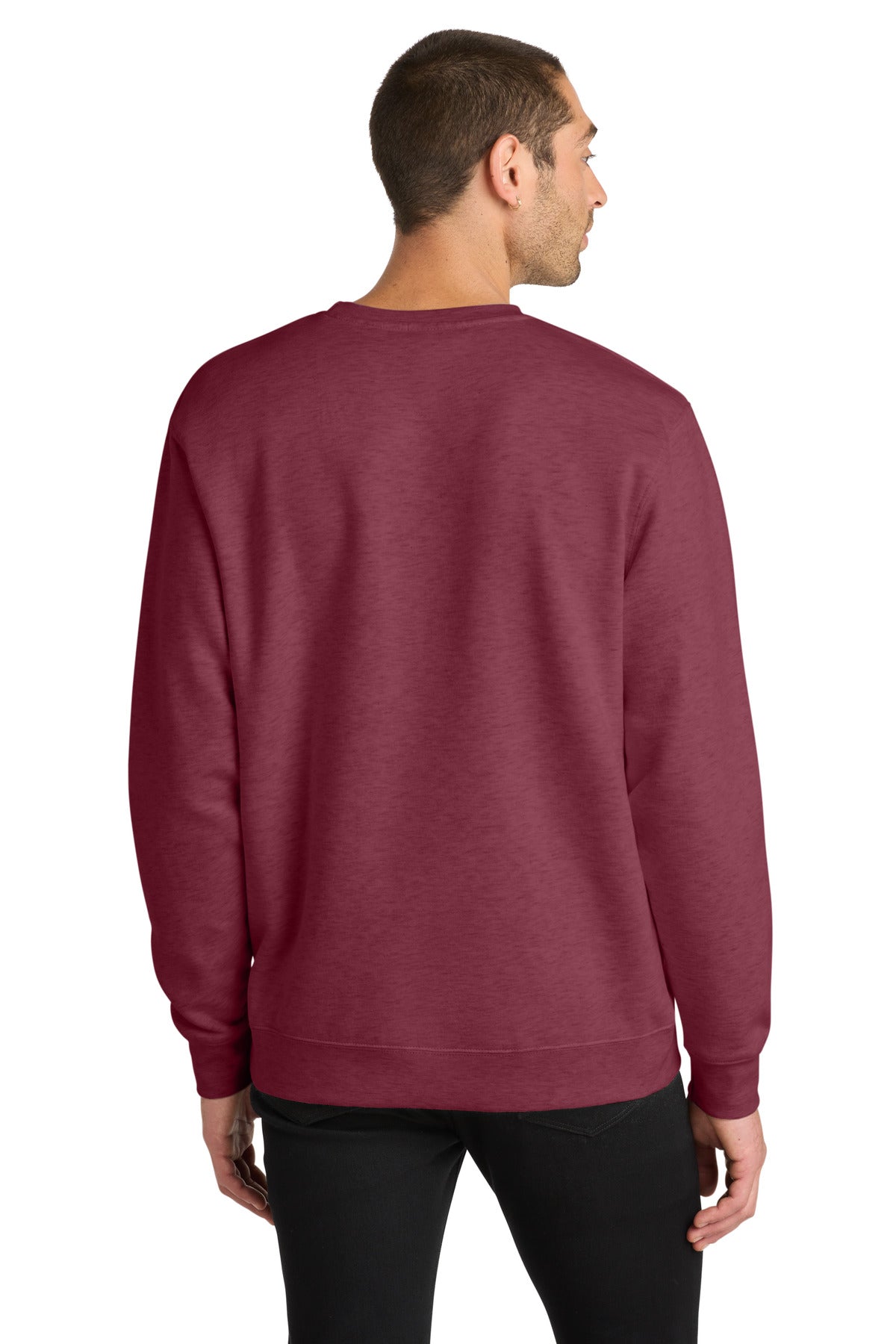 District V.I.T.Fleece Crew - Heathered Cardinal