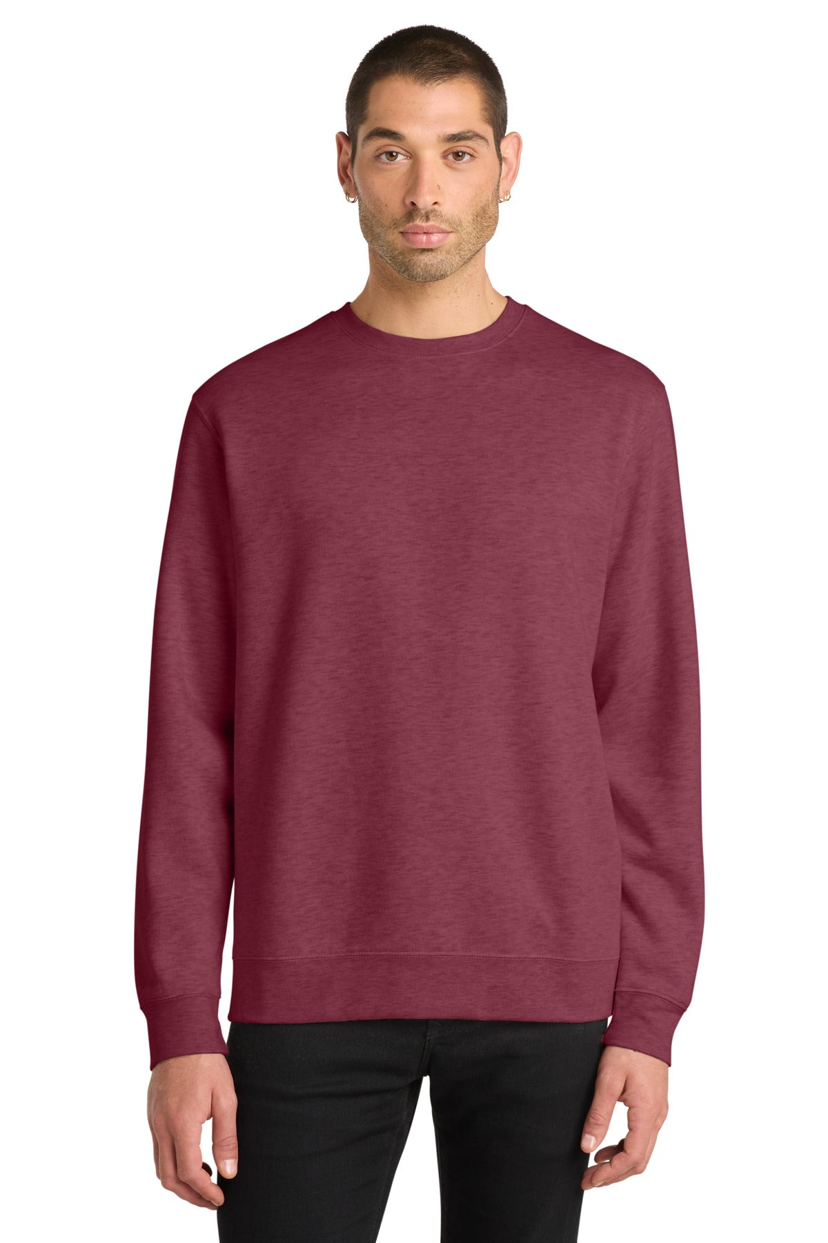 District V.I.T.Fleece Crew - Heathered Cardinal