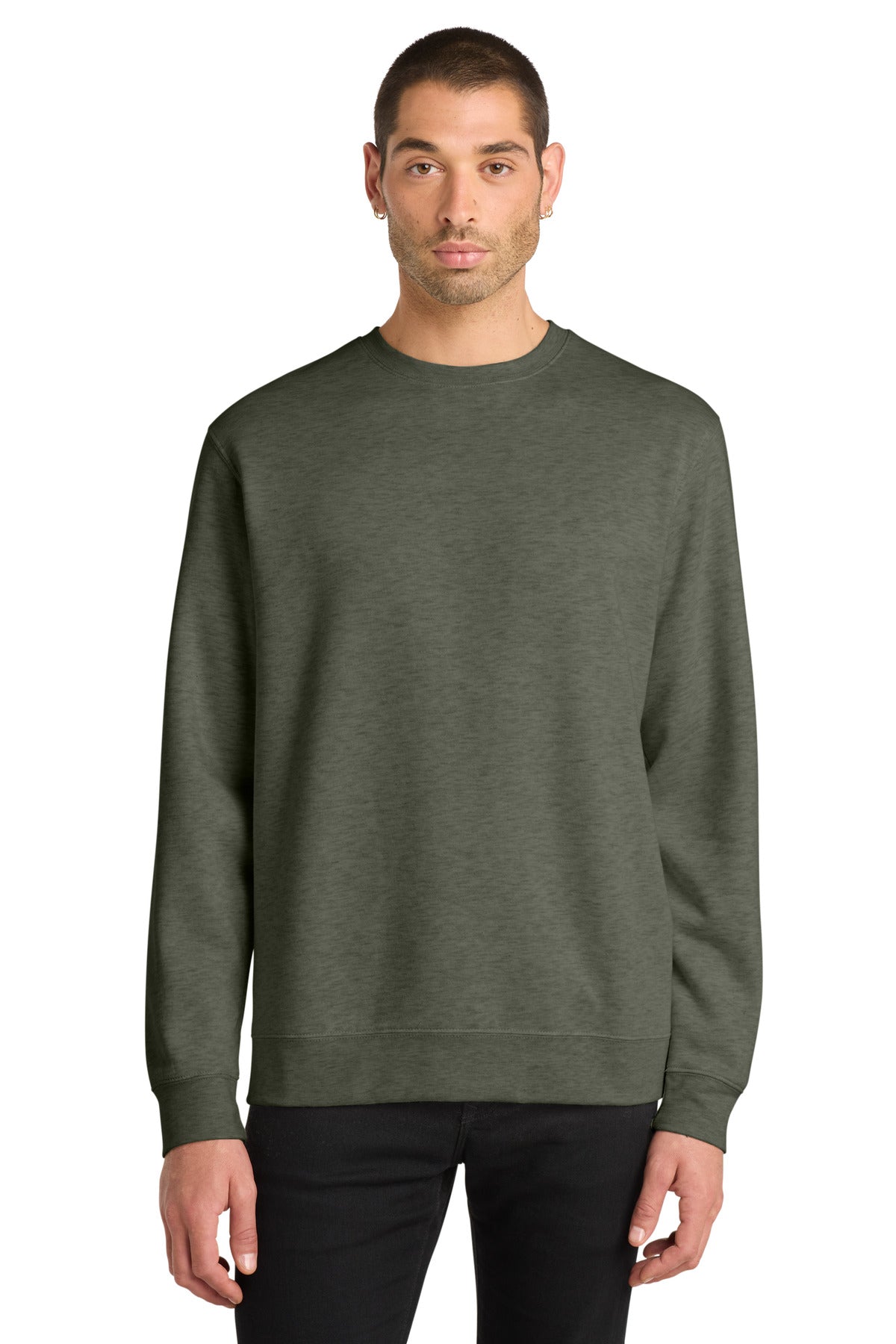 District V.I.T.Fleece Crew - Heathered Olive