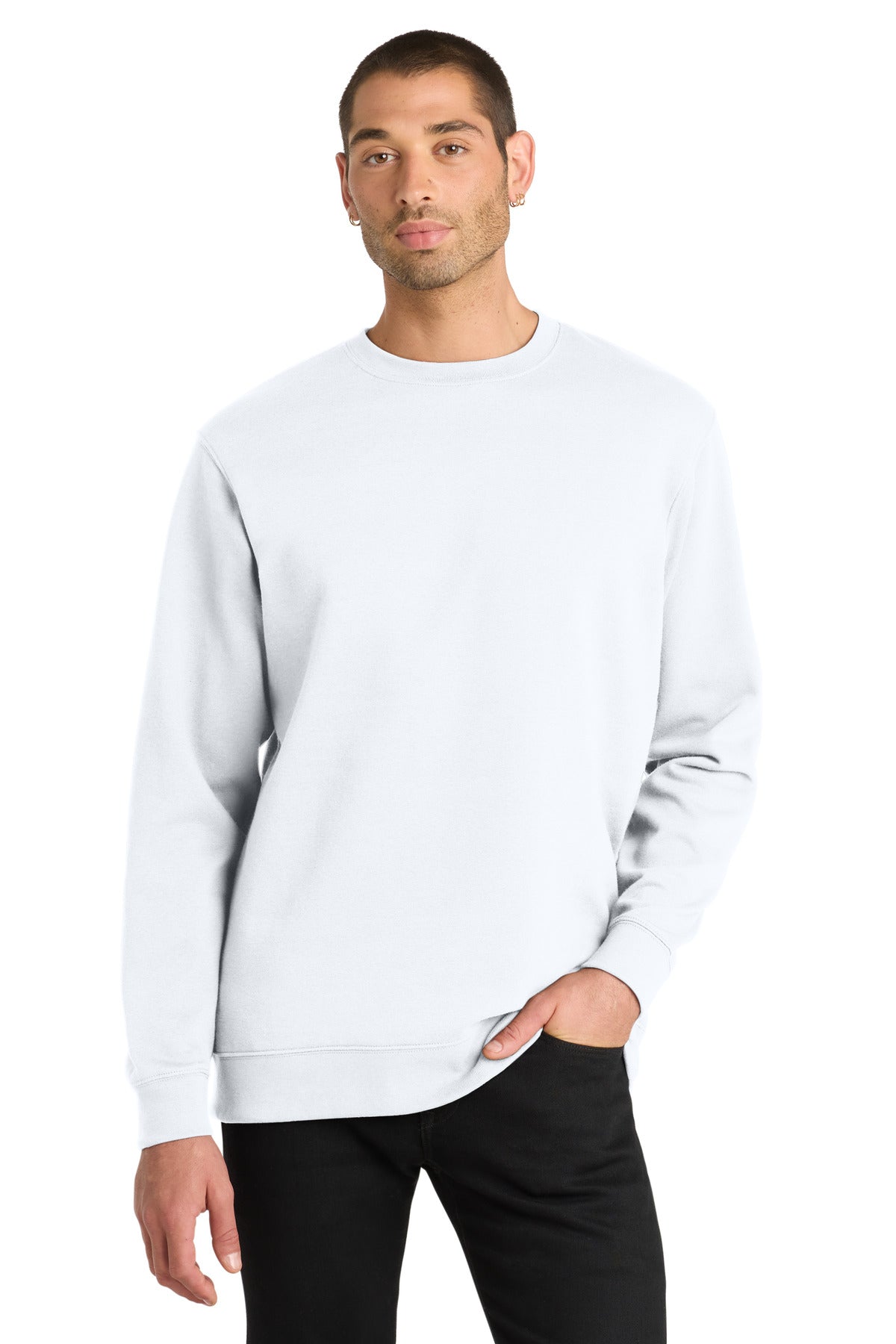 District V.I.T.Fleece Crew - White