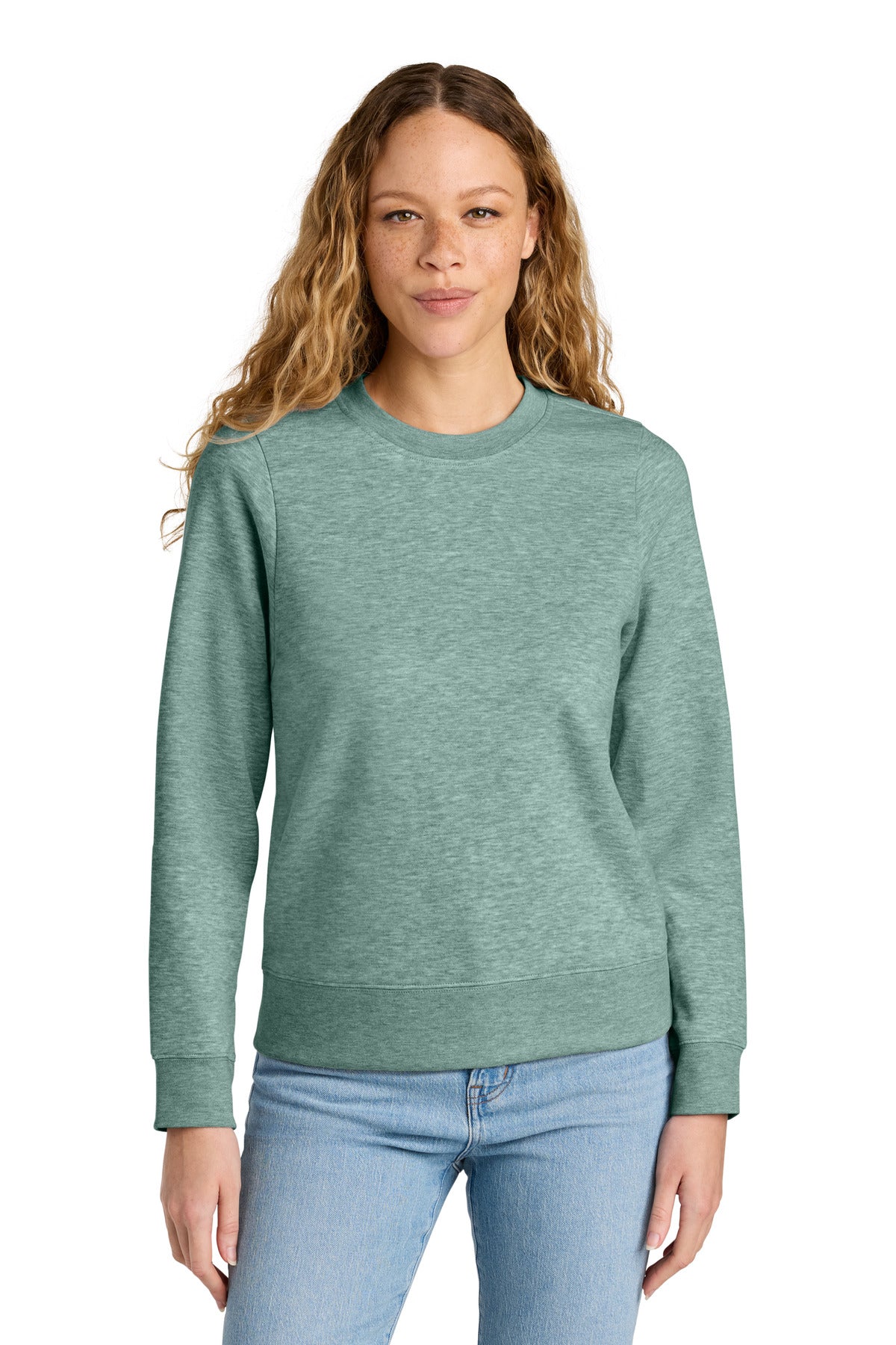 District Women's V.I.T. Fleece Crew - Heathered Dusty Sage