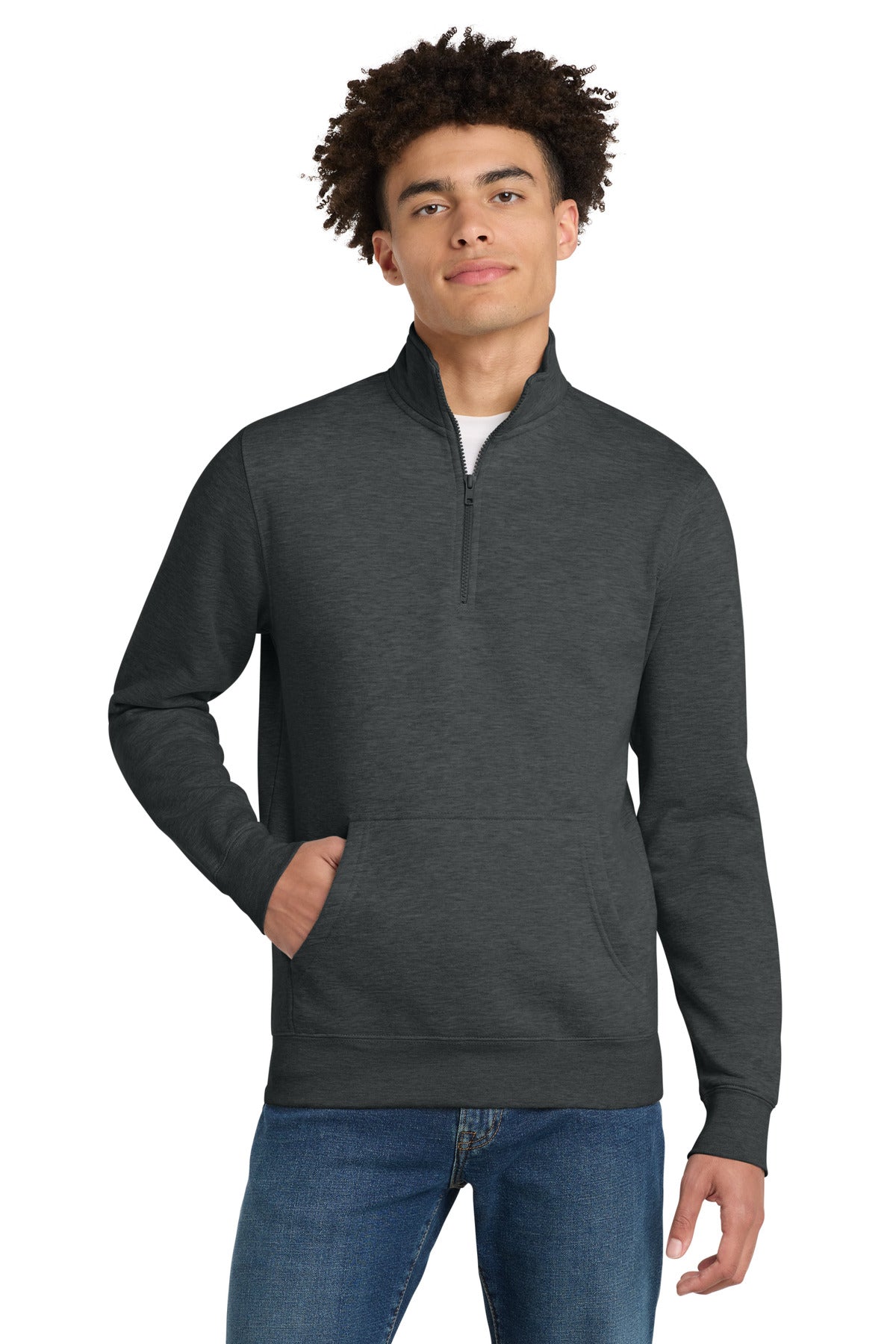 District V.I.T.Fleece 1/4-Zip - Heathered Charcoal