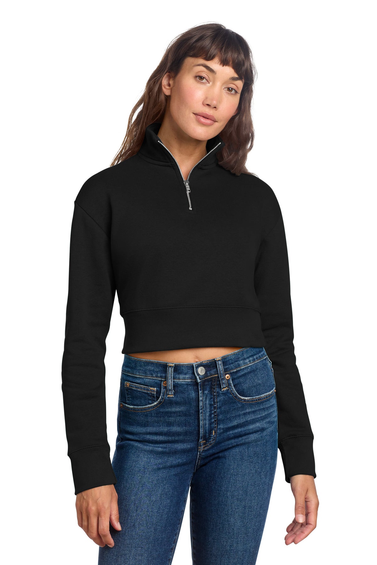 District Women's V.I.T. Fleece 1/2-Zip - Black