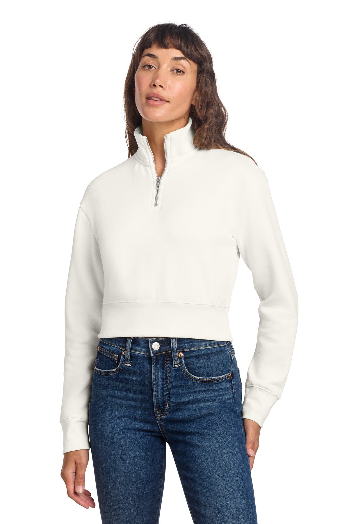 District Women's V.I.T. Fleece 1/2-Zip - Gardenia