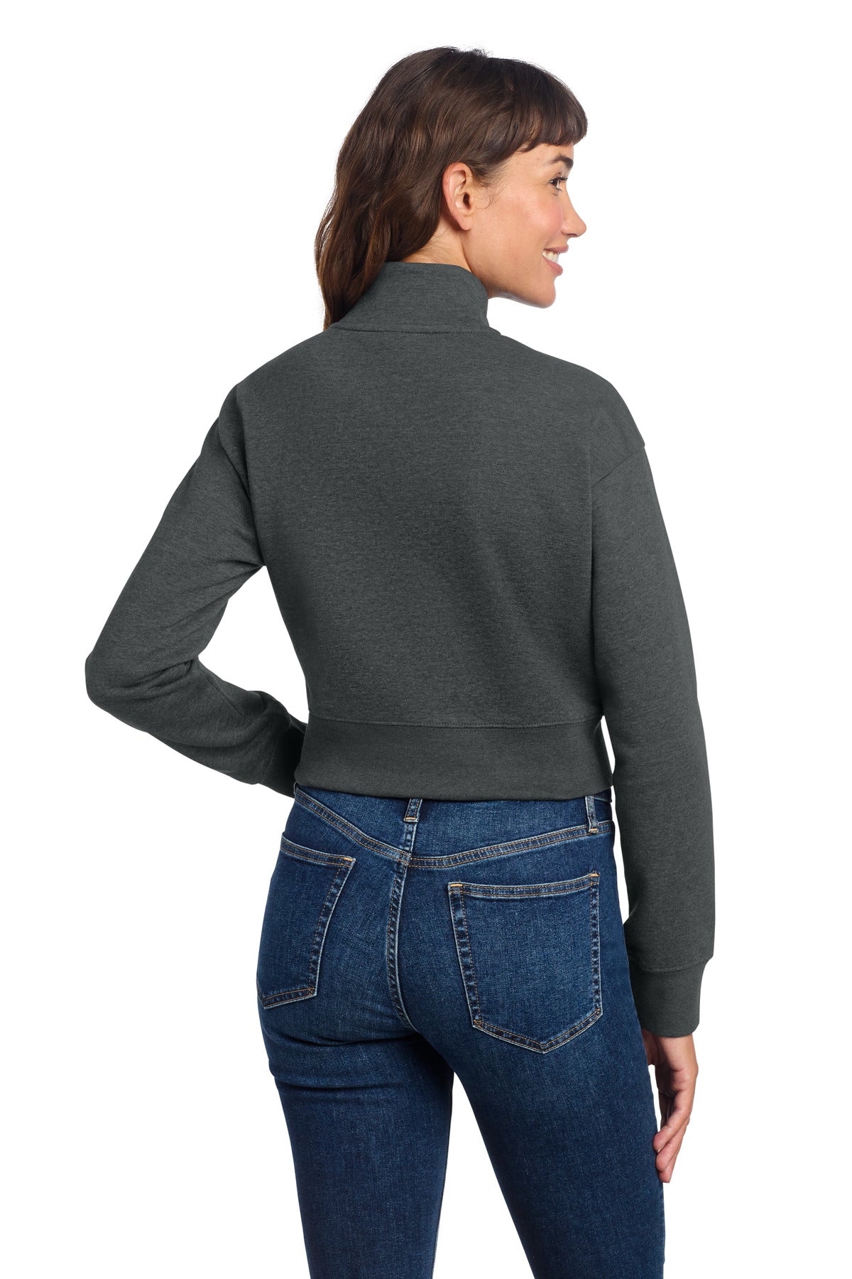 District Women's V.I.T. Fleece 1/2-Zip - Heathered Charcoal