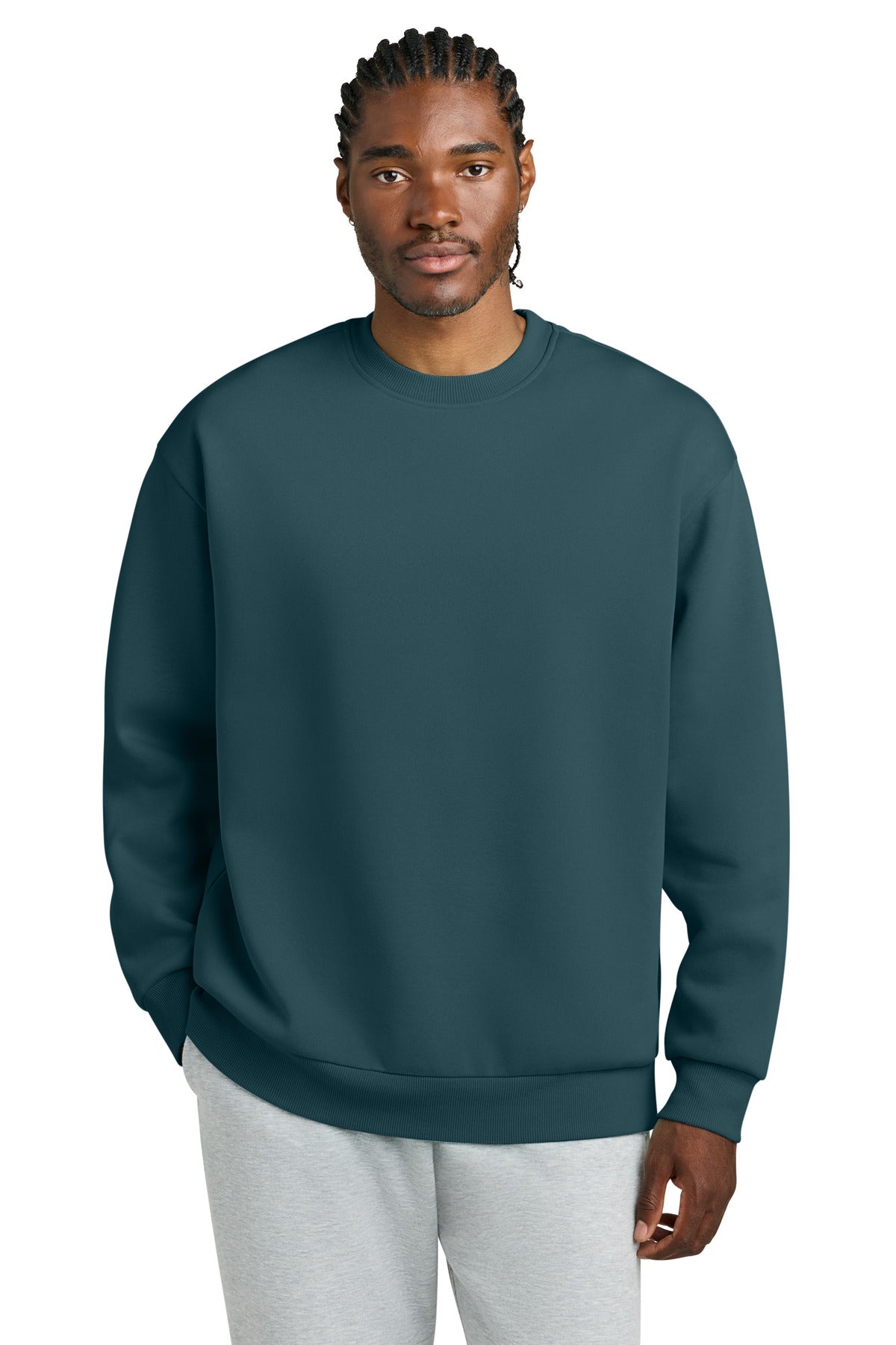 District V.I.T. Heavyweight Fleece Crew - Deep Cyan