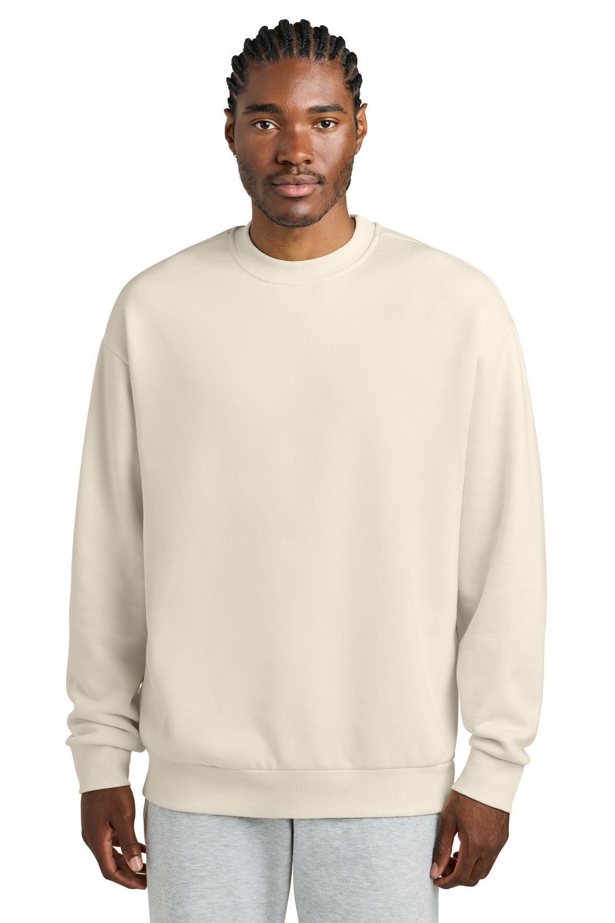 District V.I.T. Heavyweight Fleece Crew - Griege