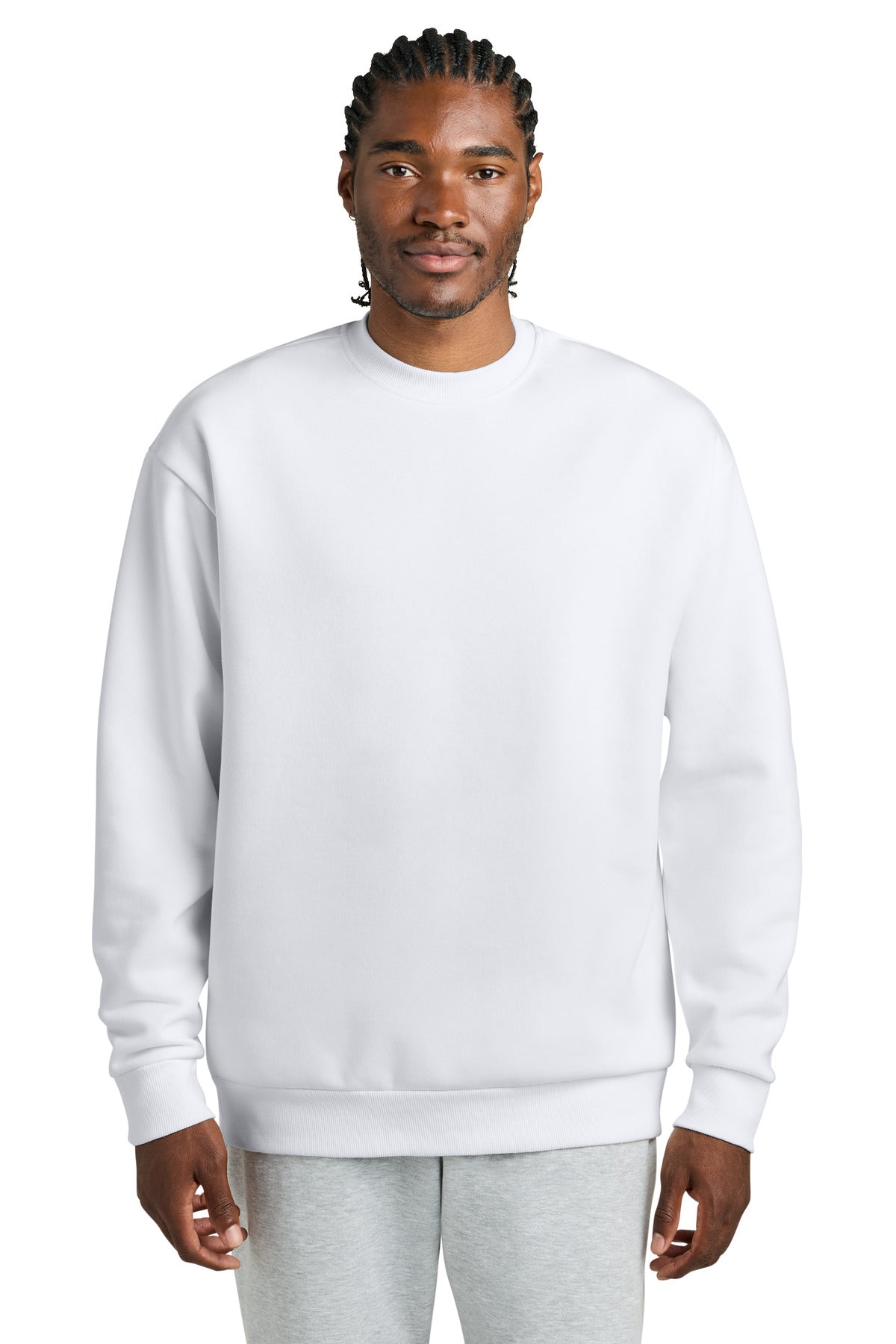 District V.I.T. Heavyweight Fleece Crew - White