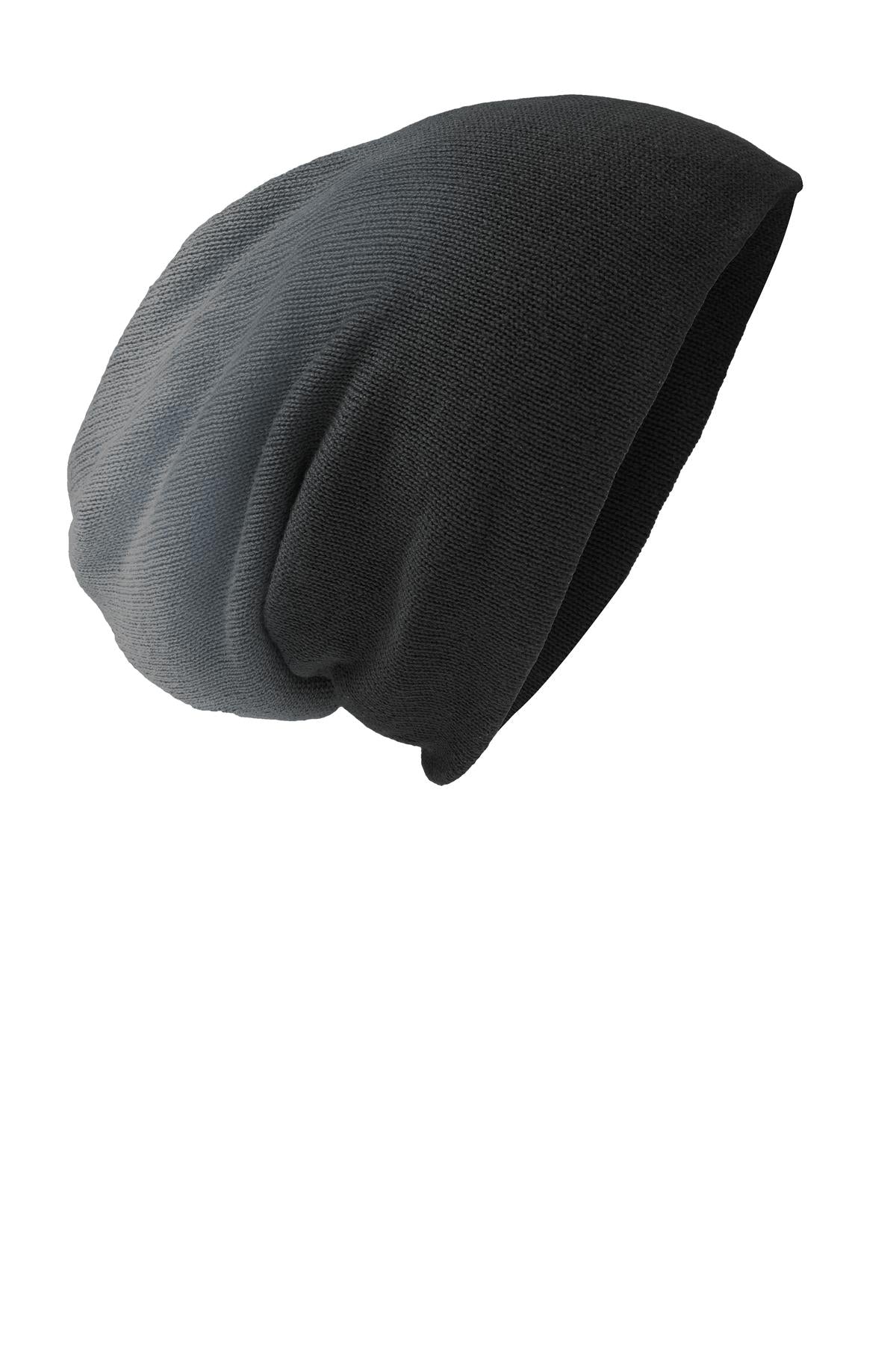 District Slouch Beanie - Black Dip Dye