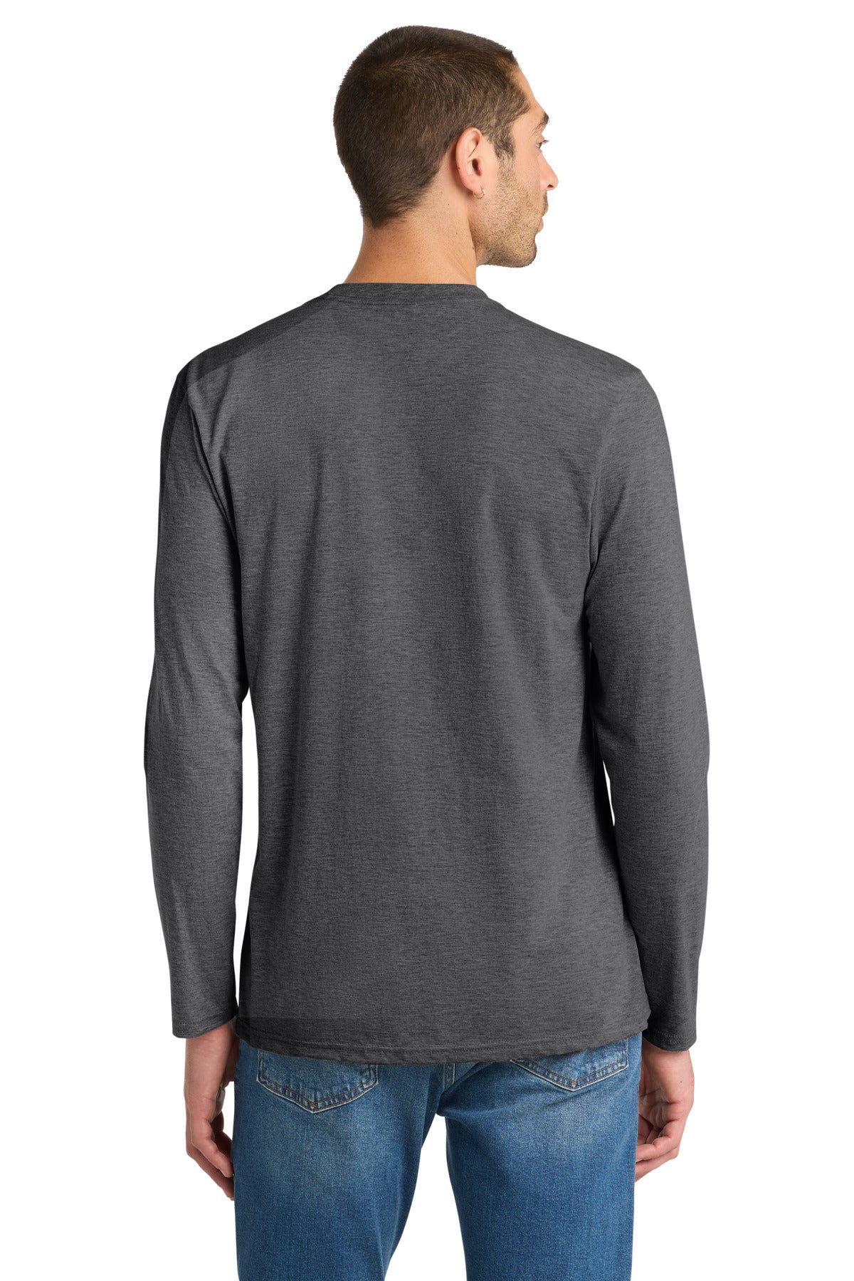 District Very Important Tee Long Sleeve - Heathered Charcoal