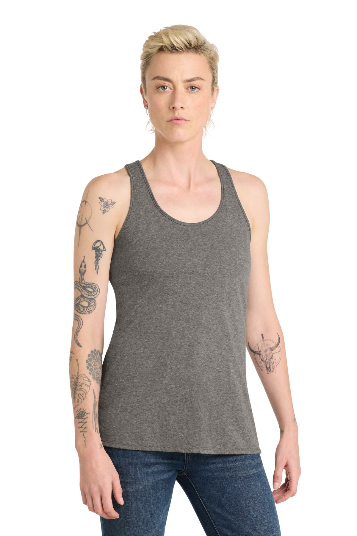 District  Women's V.I.T.  Racerback Tank - Grey Frost