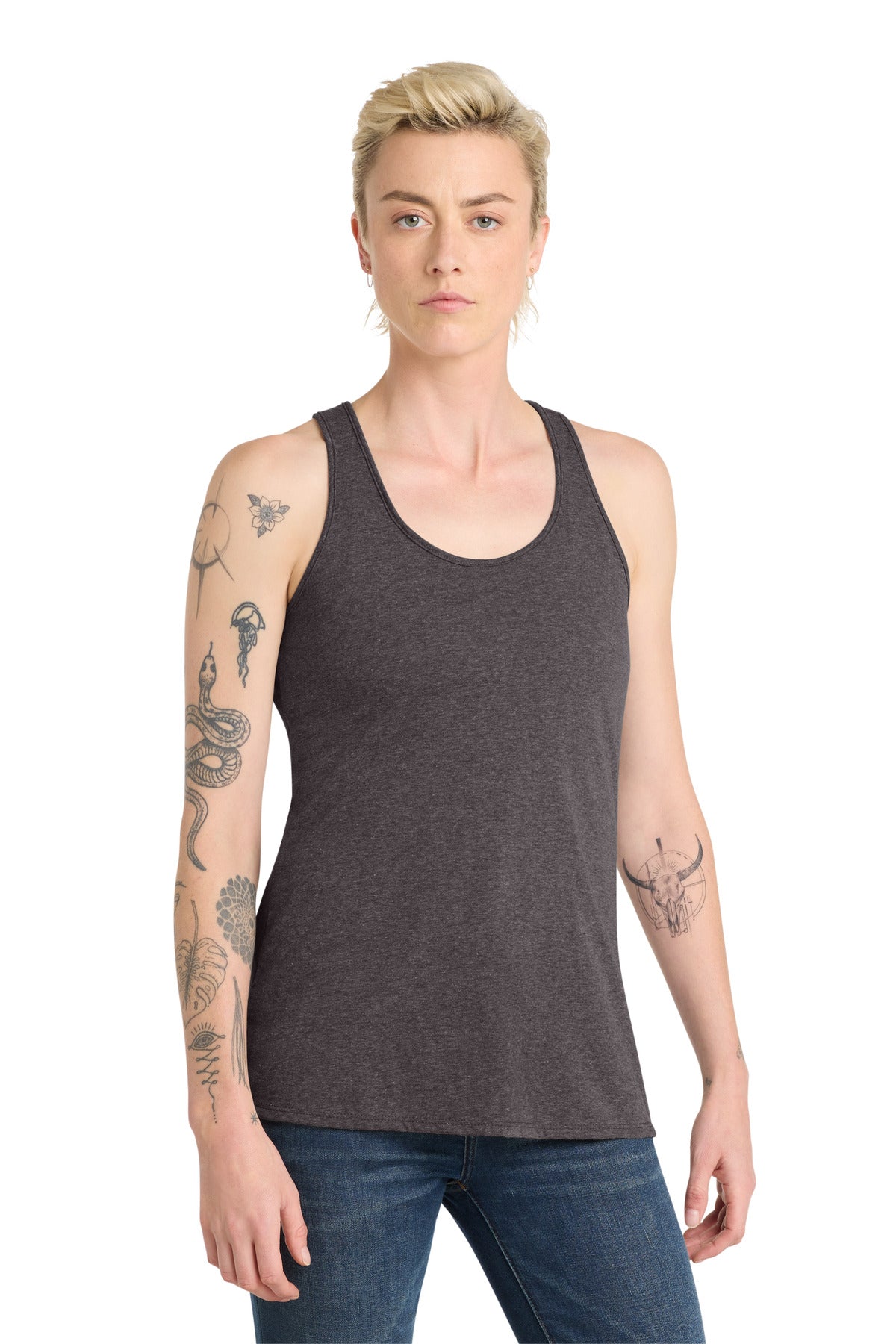 District  Women's V.I.T.  Racerback Tank - Heathered Charcoal