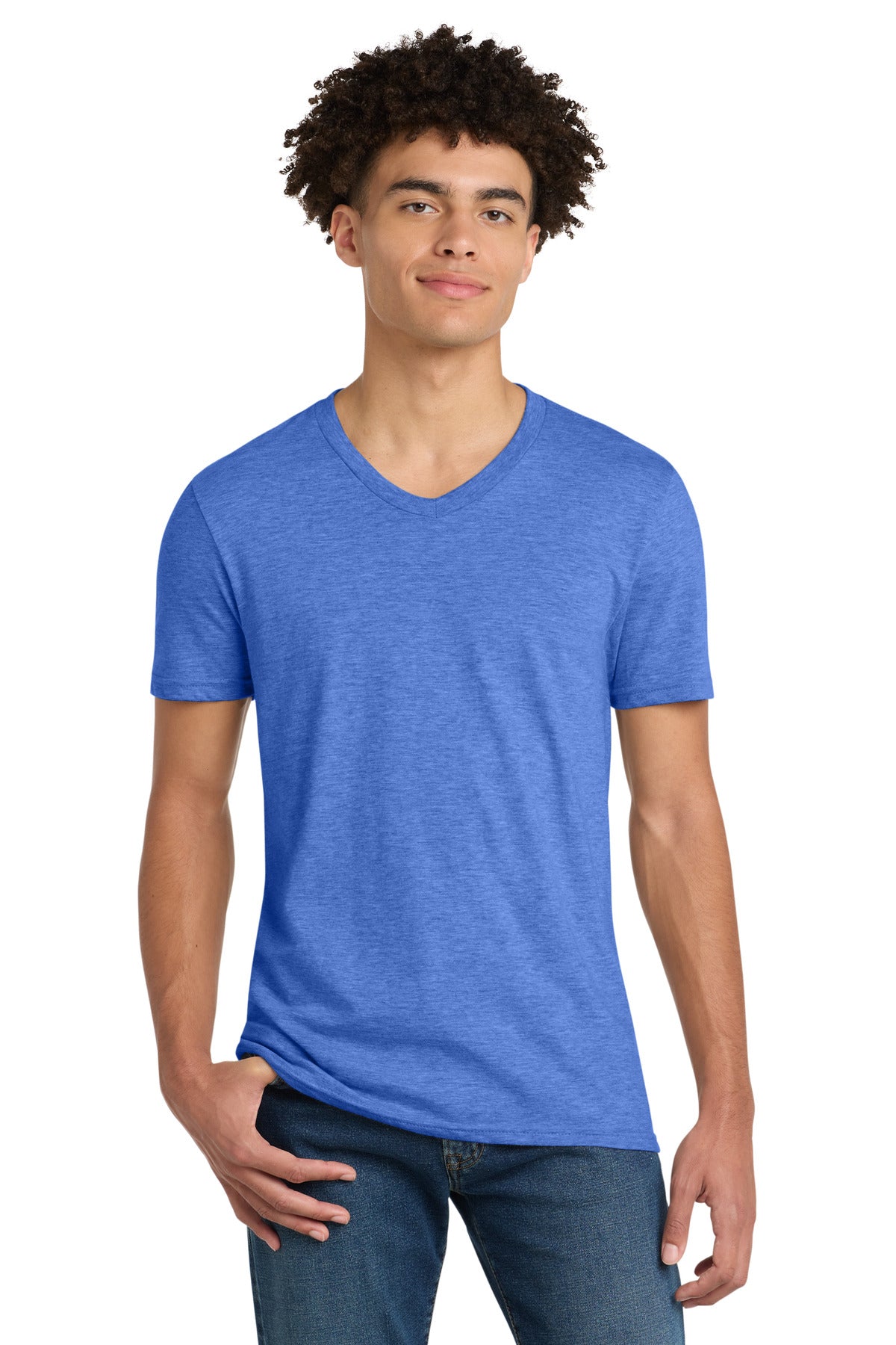 District Very Important Tee V-Neck - Heathered Royal