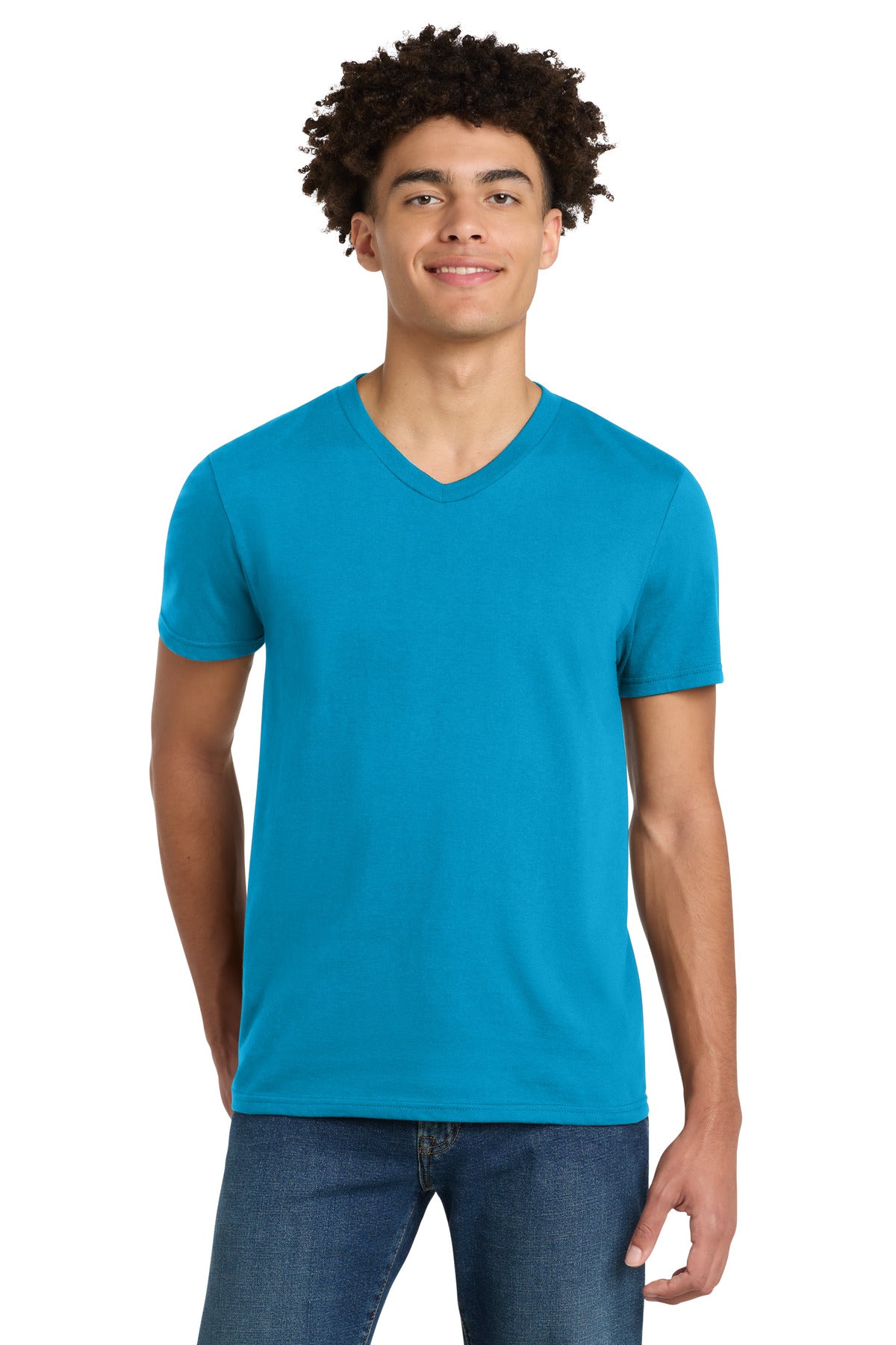 District Very Important Tee V-Neck - Light Turquoise