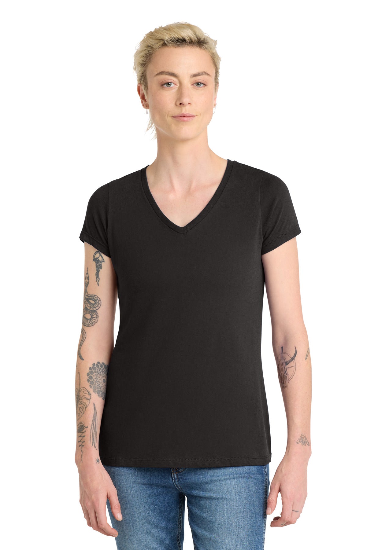 District  Women's Very Important Tee  V-Neck - Black