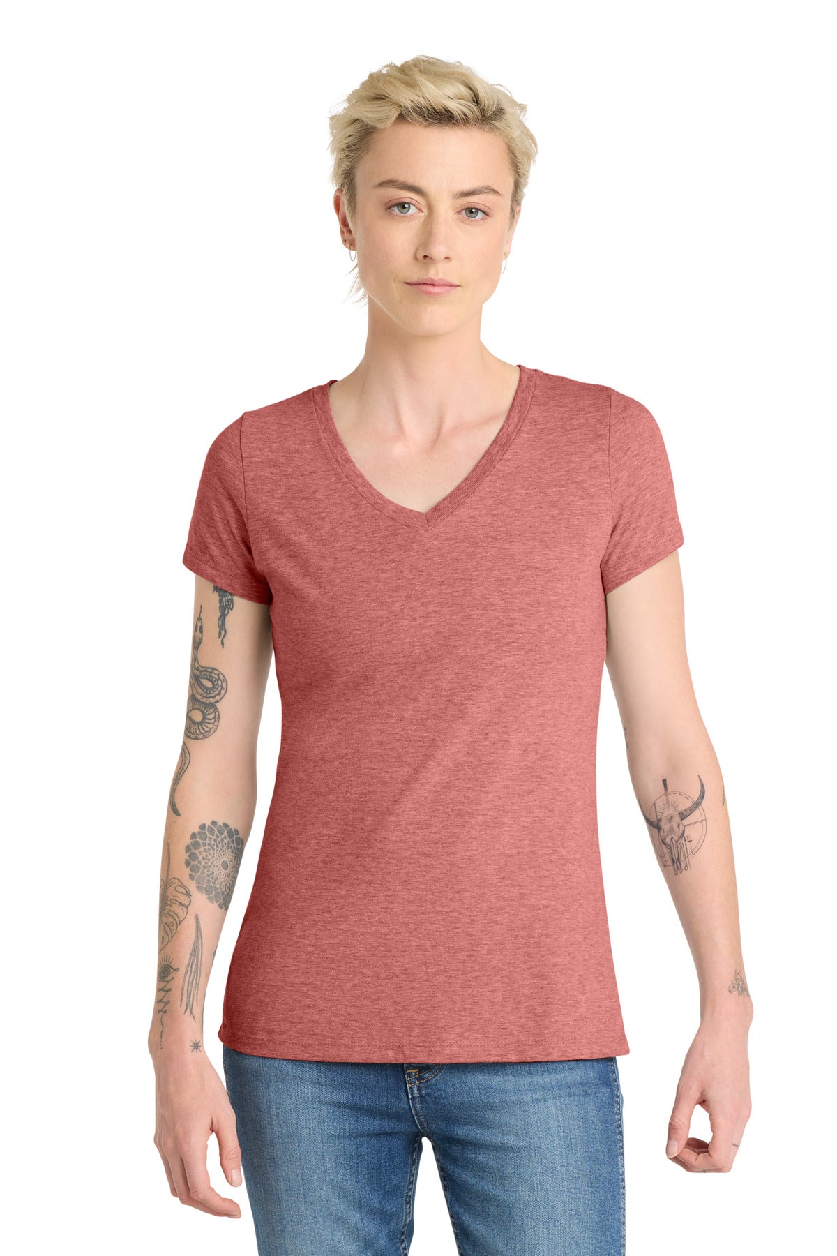 District  Women's Very Important Tee  V-Neck - Blush Frost