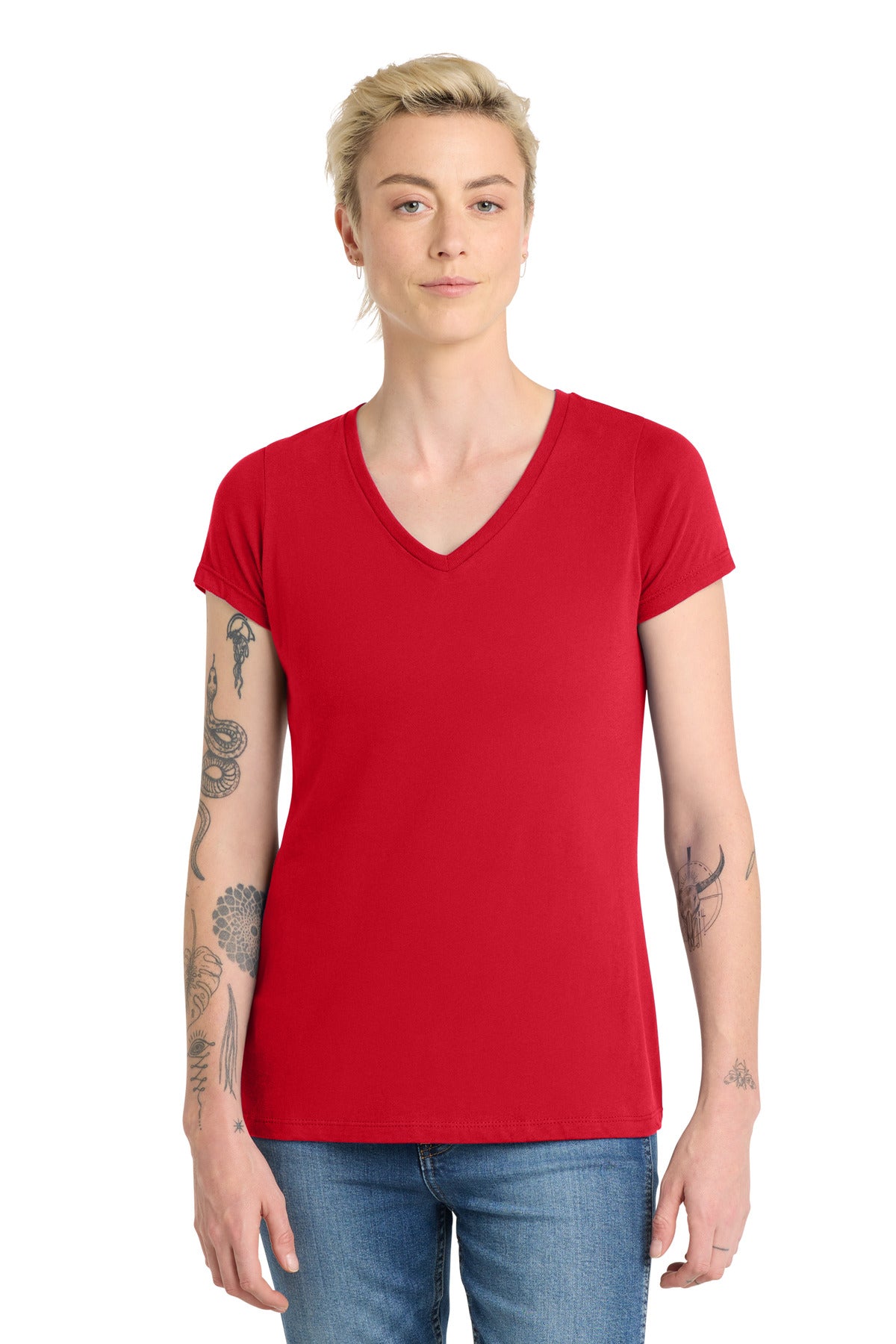 District  Women's Very Important Tee  V-Neck - Classic Red