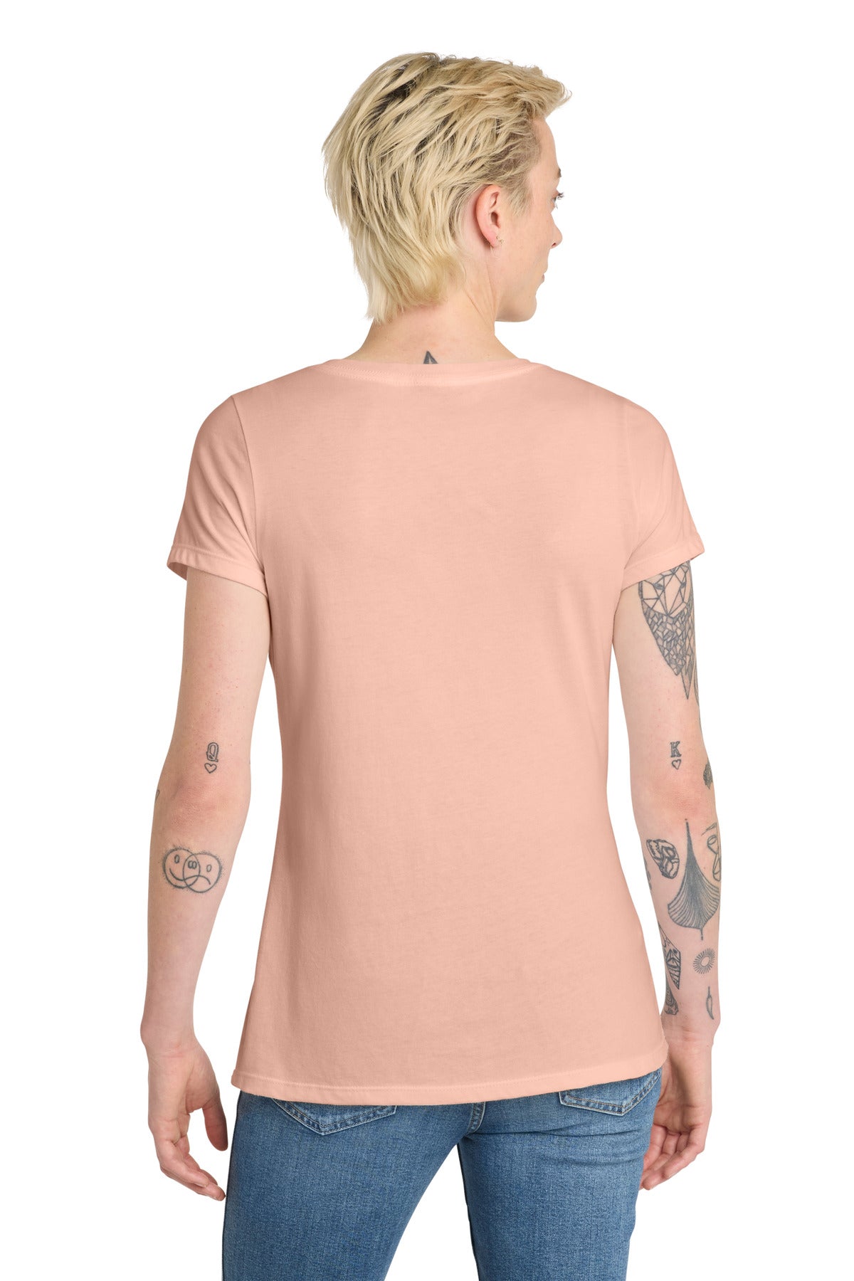 District  Women's Very Important Tee  V-Neck - Dusty Peach