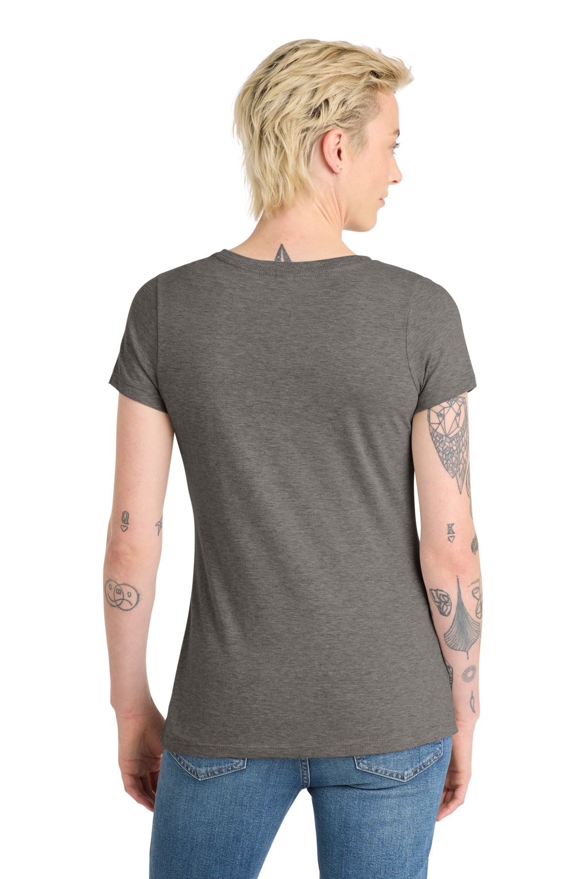 District  Women's Very Important Tee  V-Neck - Grey Frost