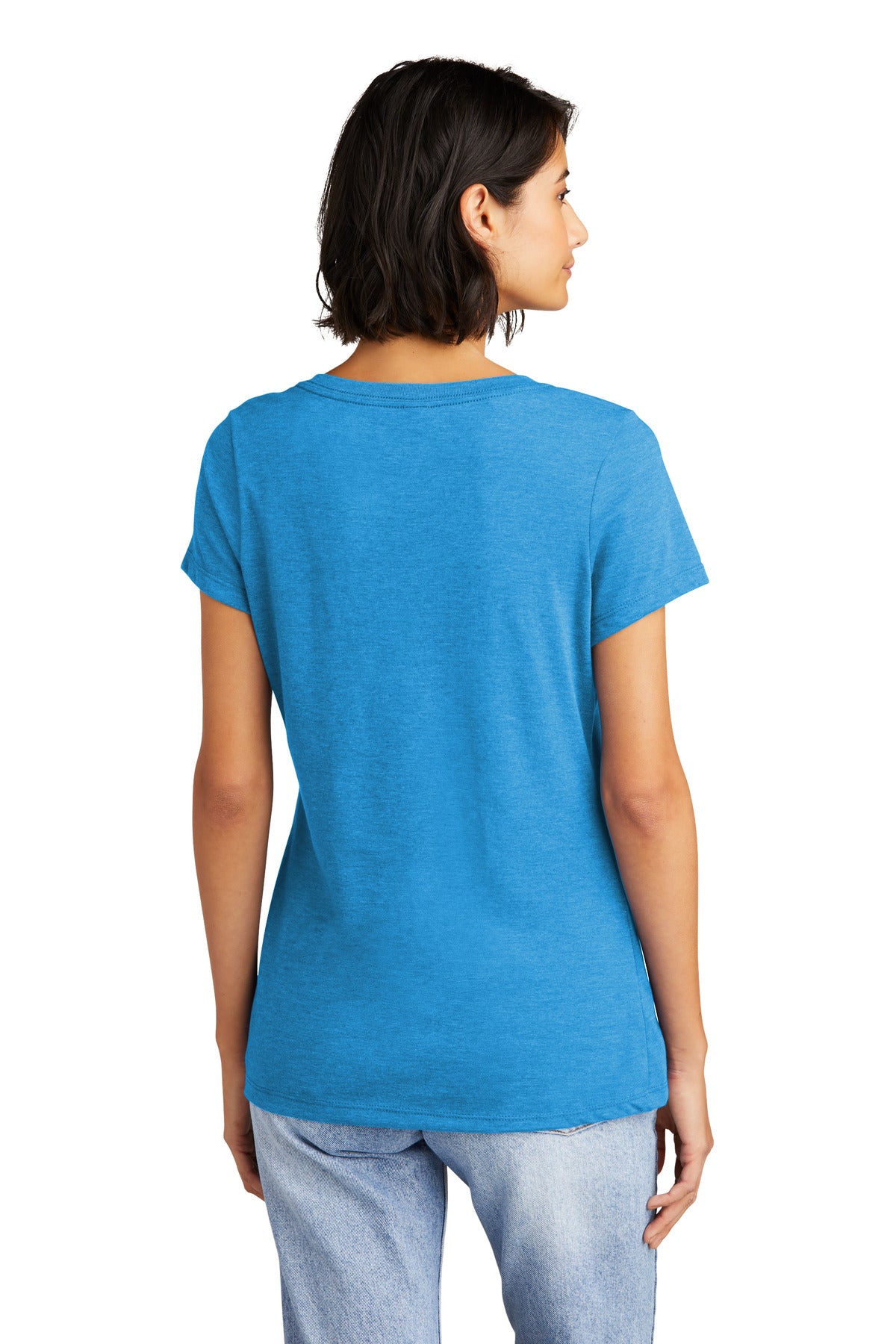 District  Women's Very Important Tee  V-Neck - Heathered Bright Turquoise